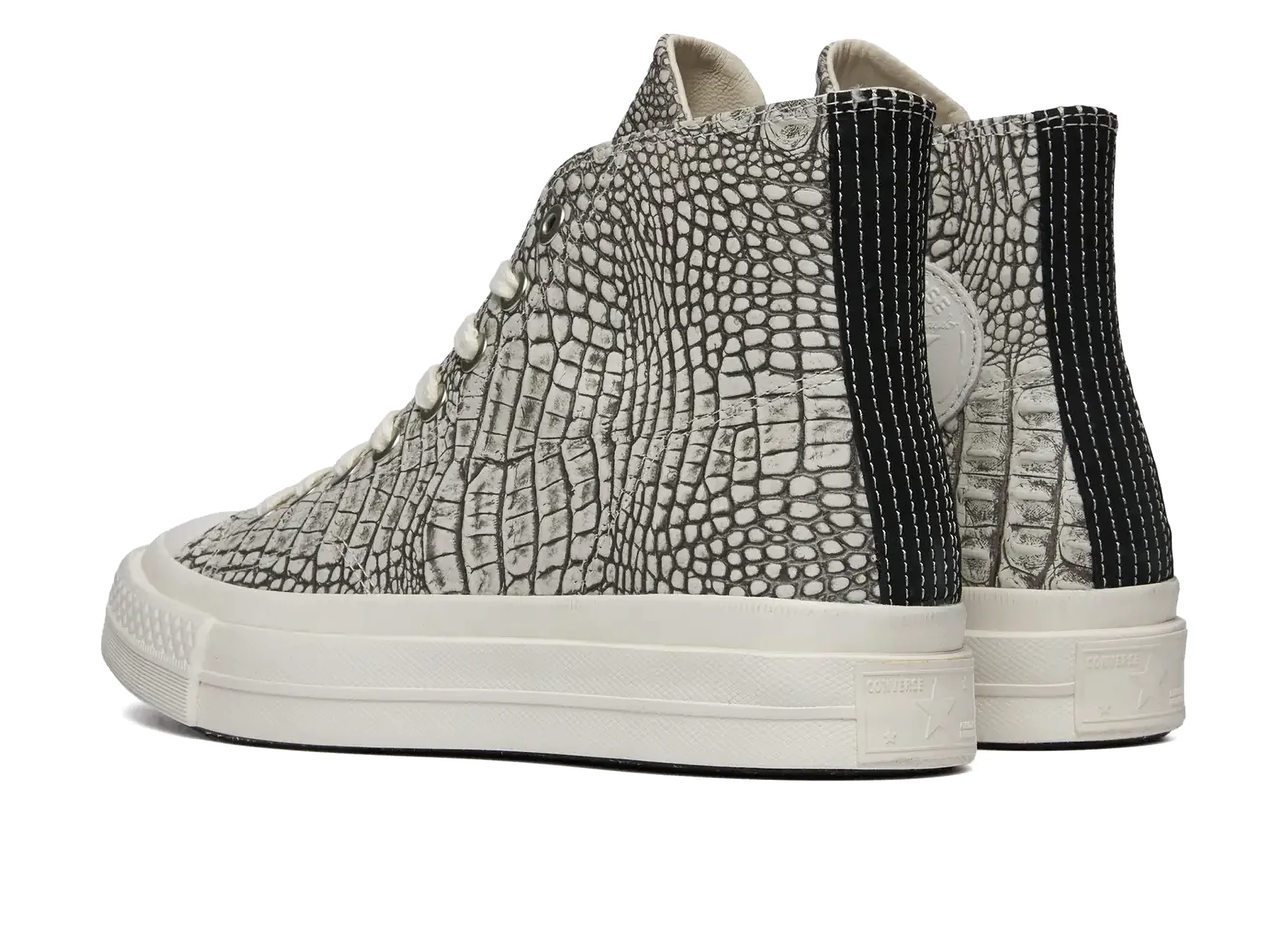 Converse Chuck Taylor All Star First String Hi in 'Optical White' Croc - Image 2