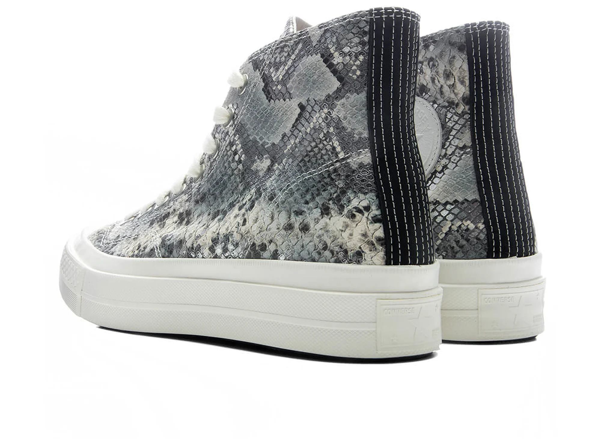 Converse Chuck Taylor All Star First String Hi in 'Silver / Black' Snake - Image 2