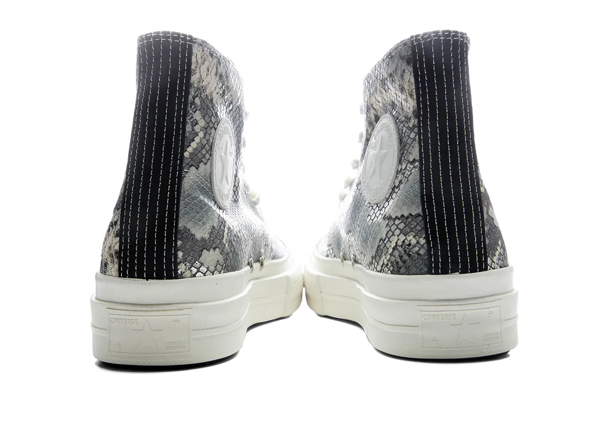Converse Chuck Taylor All Star First String Hi in 'Silver / Black' Snake - Image 3