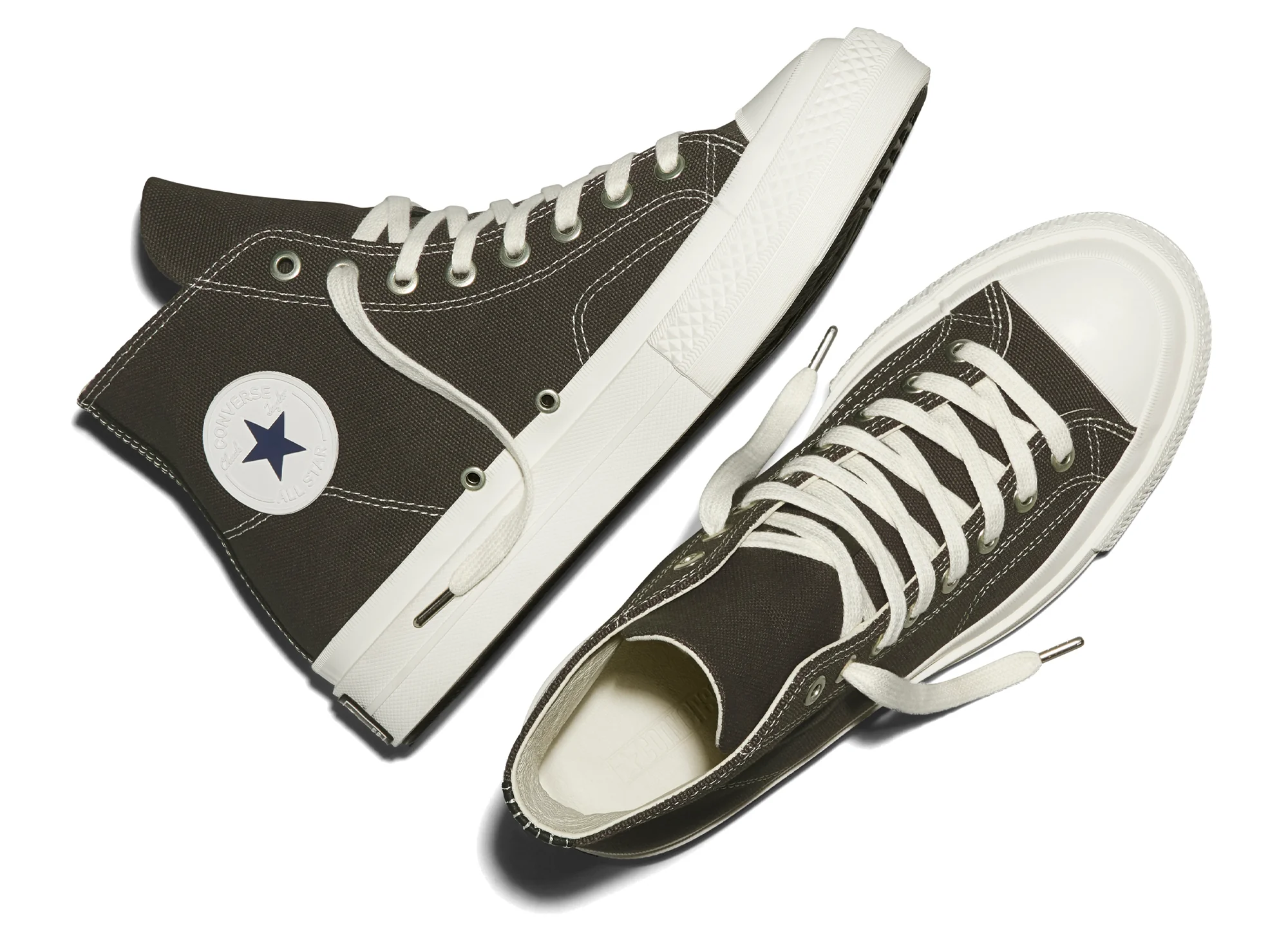 Converse Chuck Taylor All Star First String Hi in 'Stone / Charcoal' - Image 4