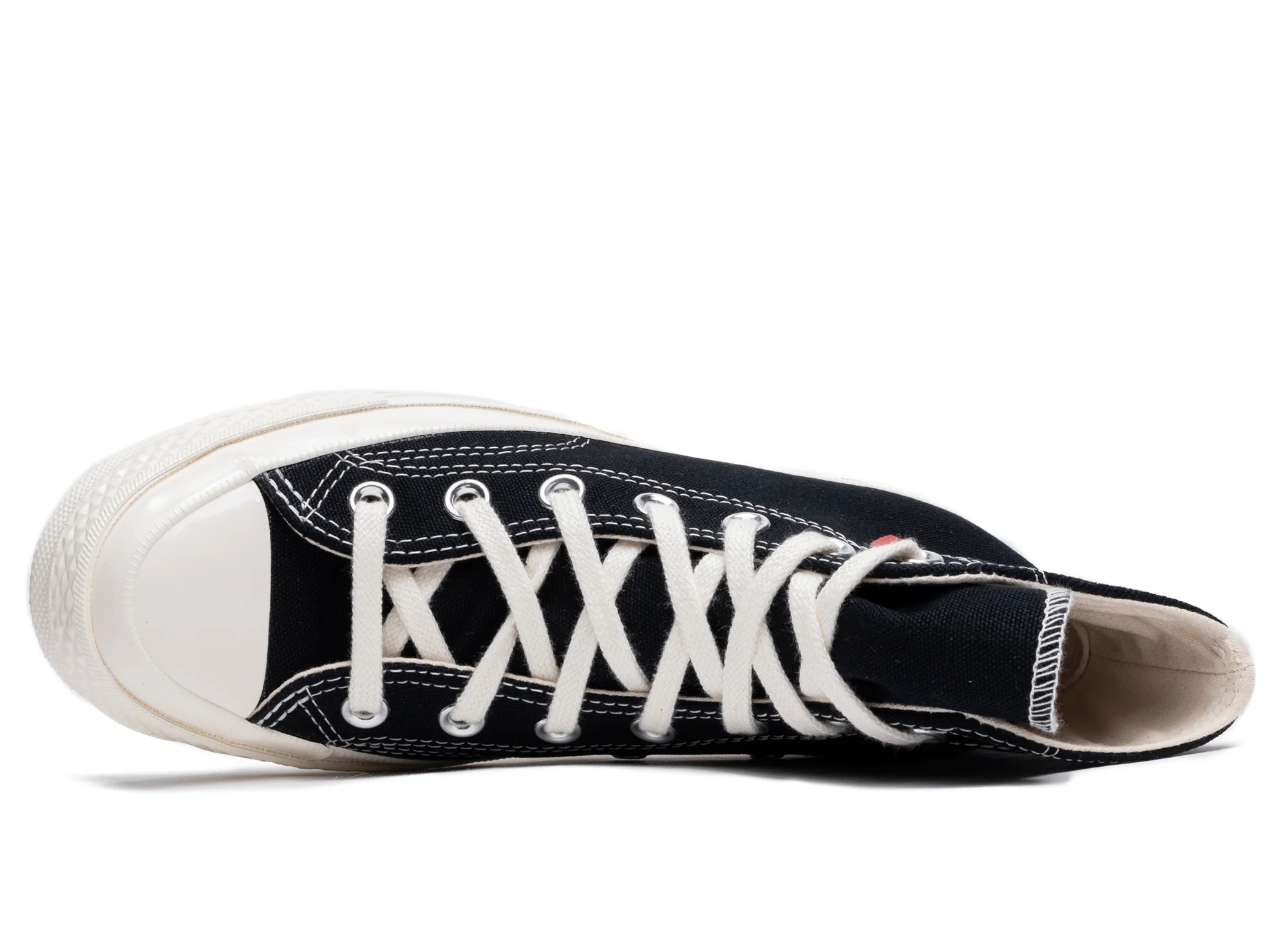 Converse Comme des Garçons Play Heart Chuck 70 Hi in Black - Image 4