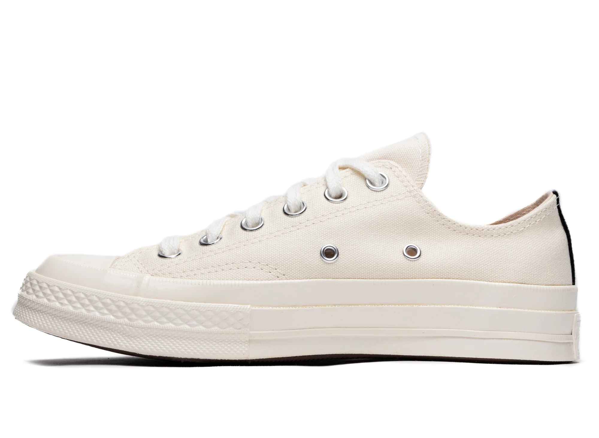 Converse Comme des Garçons Play Heart Chuck 70 Low in Cream - Image 3