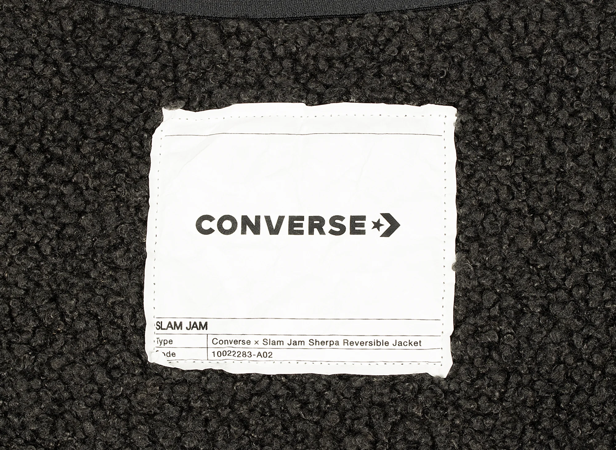 Converse x Slam Jam Sherpa Jacket in Black - Image 5