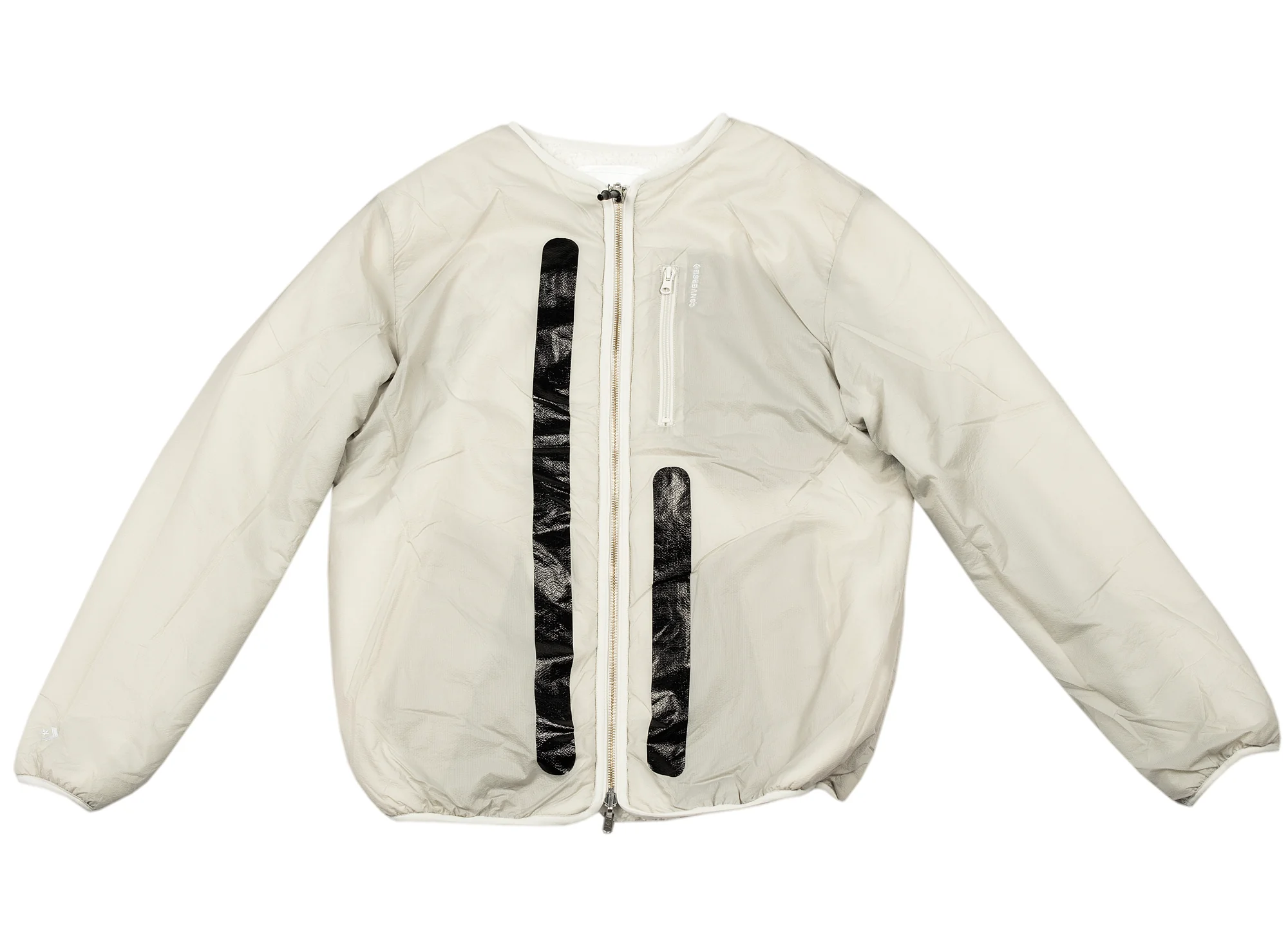 Converse x Slam Jam Sherpa Jacket in Bone Grey - Image 2