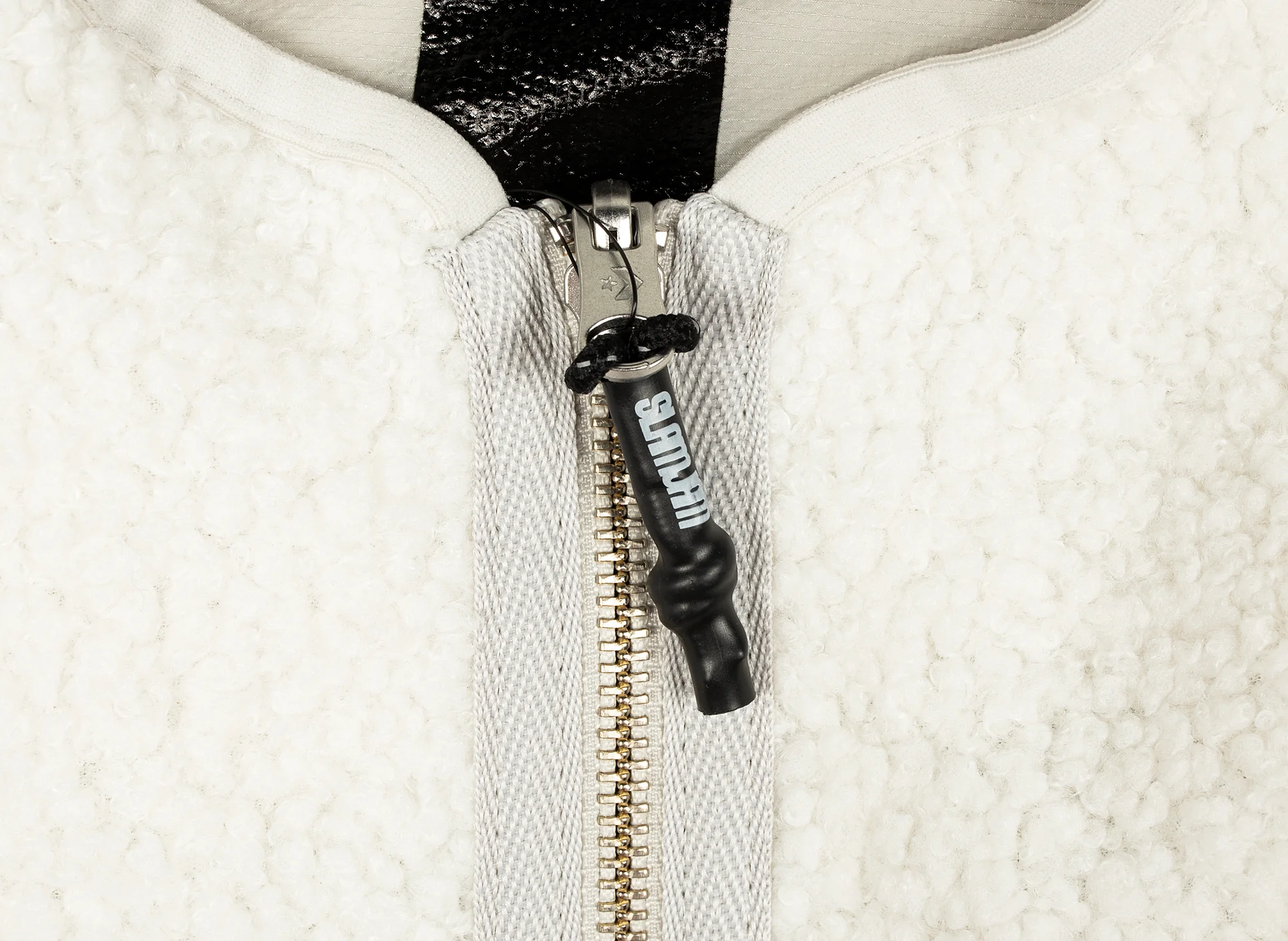Converse x Slam Jam Sherpa Jacket in Bone Grey - Image 3