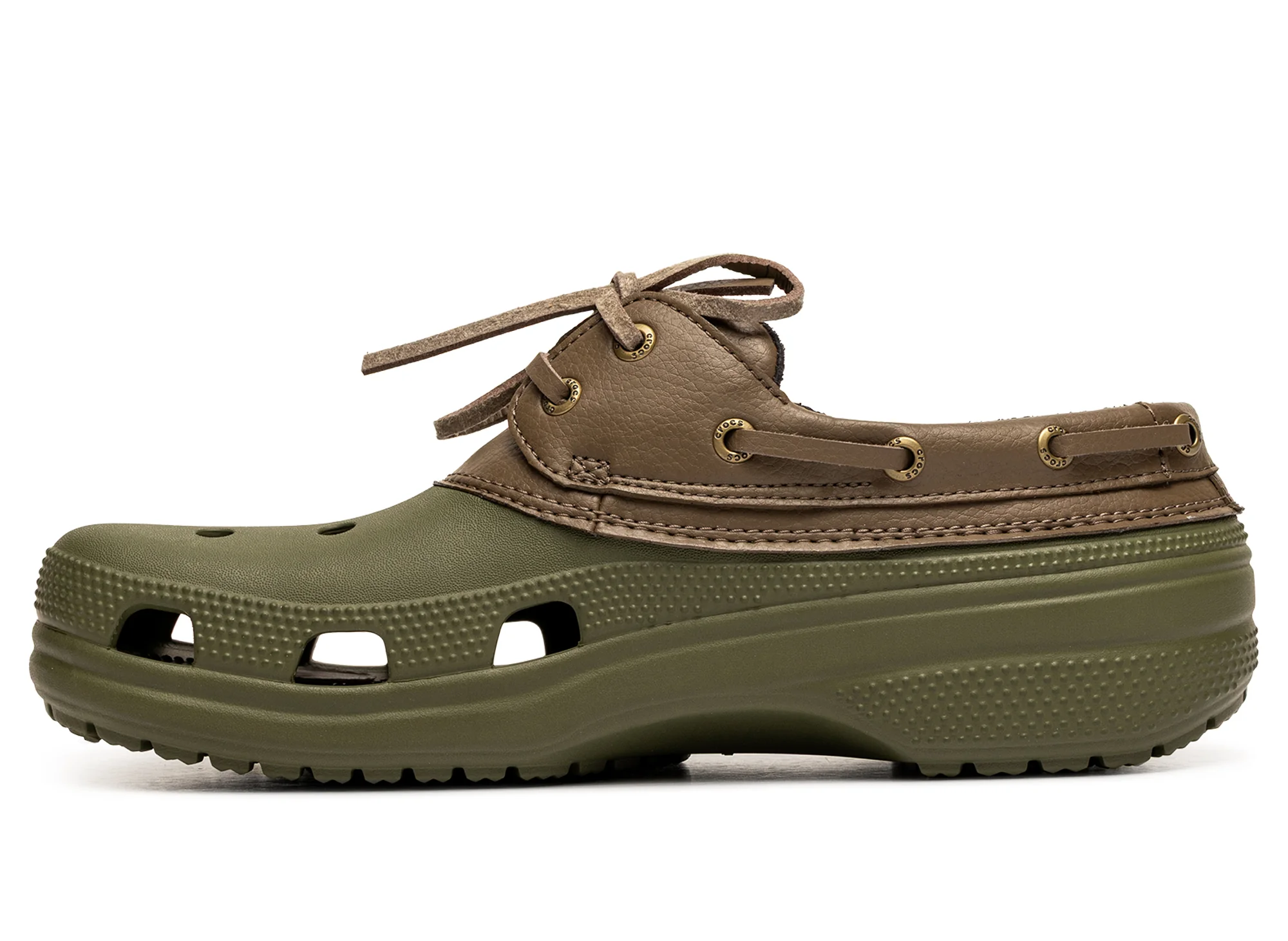 Crocs Classic Boat Shoe Army Green Walnut - Image 3