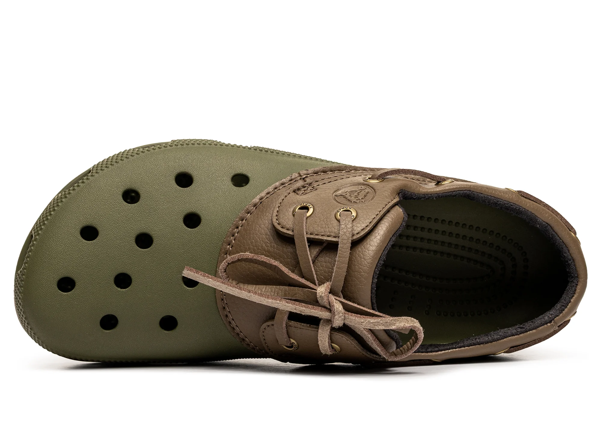 Crocs Classic Boat Shoe Army Green Walnut - Image 4