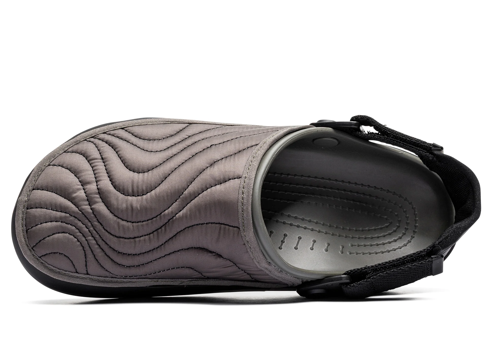 Crocs Classic Elevated Quilted Clog in Grey / Black - Image 4