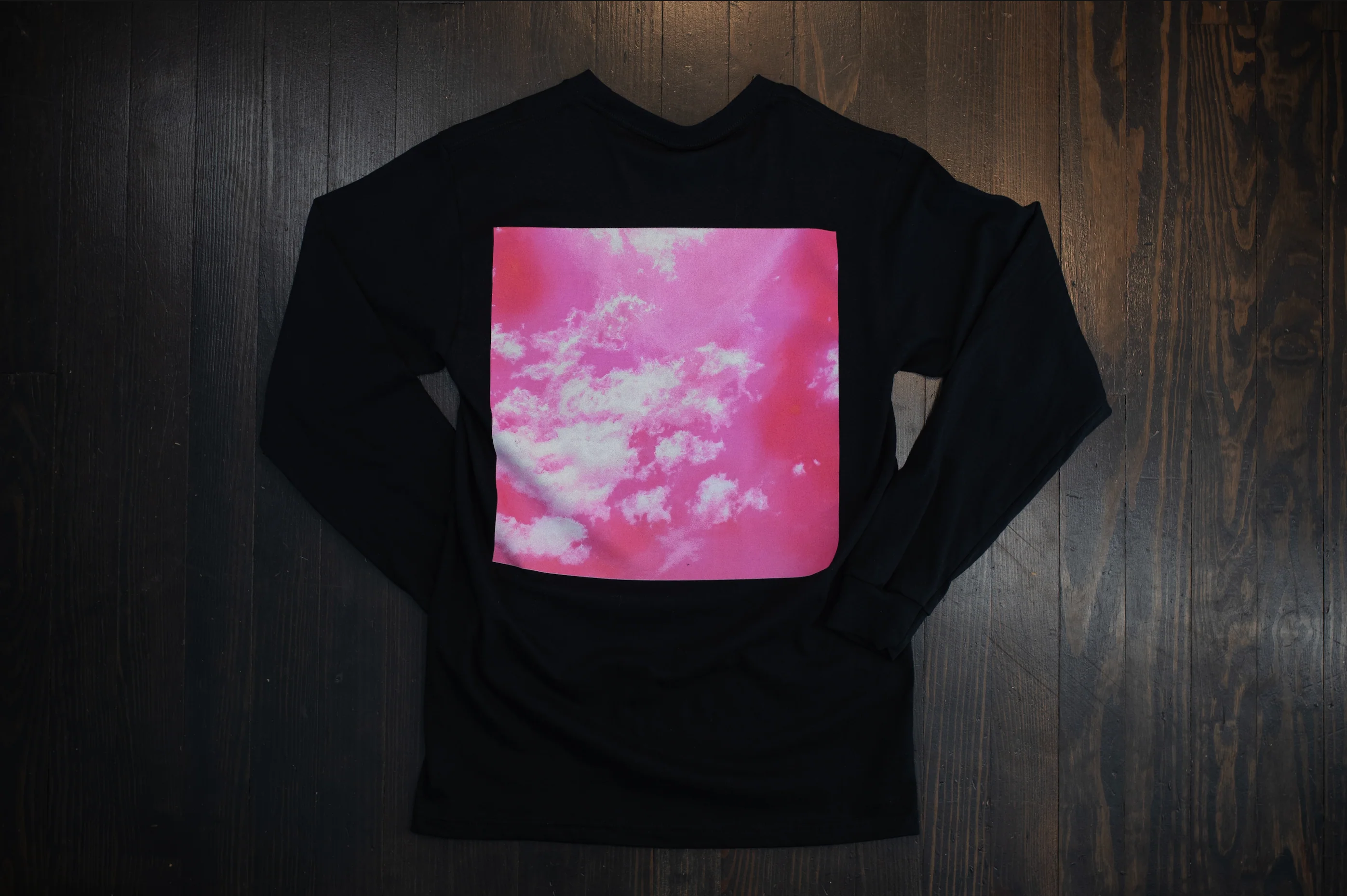 Oneness Black Derby Long Sleeve Tee 'Pink Sky' - Image 2