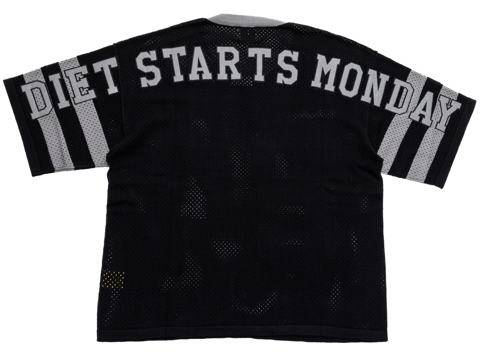 Diet Starts Monday Knit Mesh Jersey in Black - Image 2