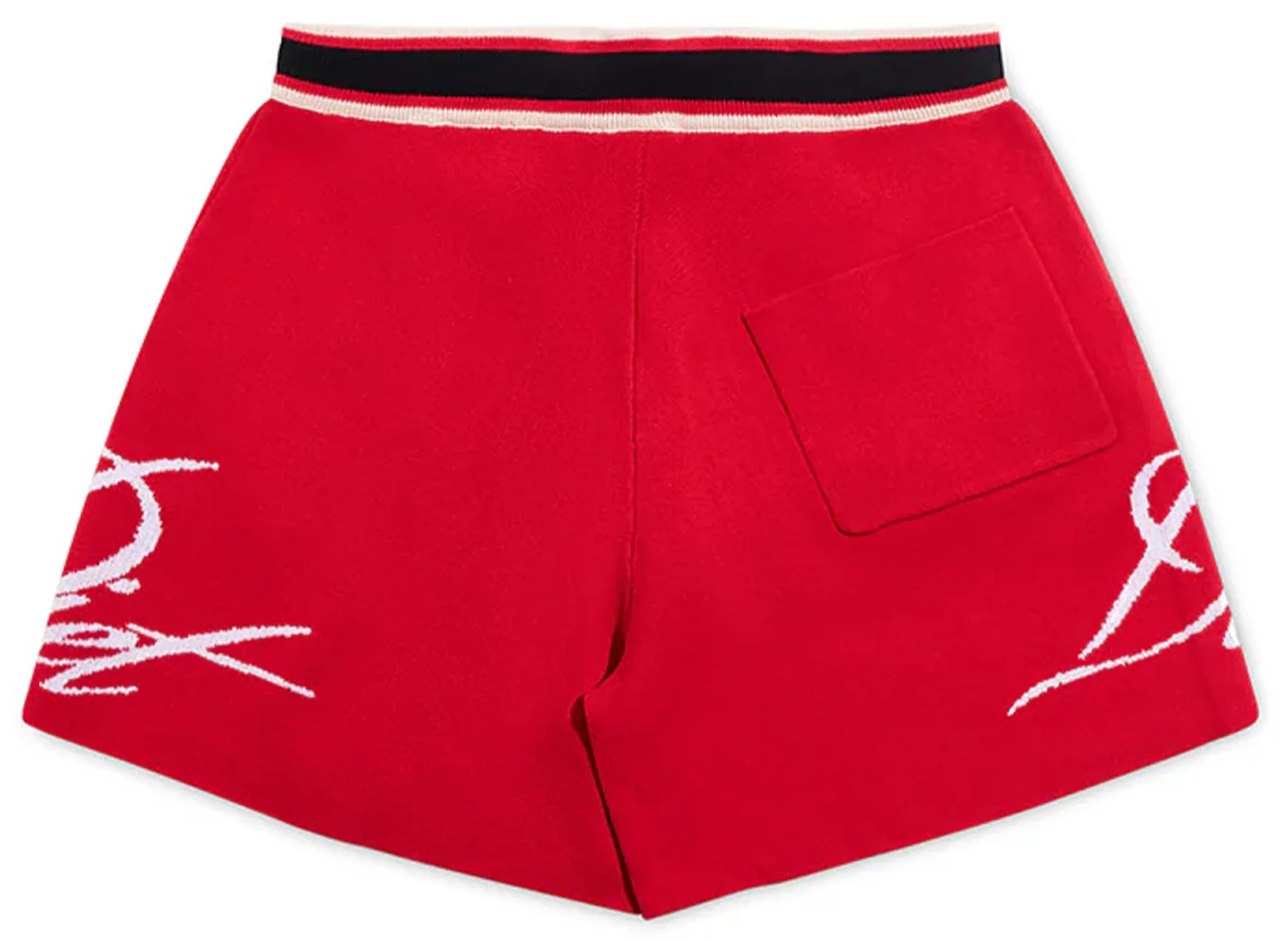 Diet Starts Monday Knitted Script Shorts in Red - Image 2