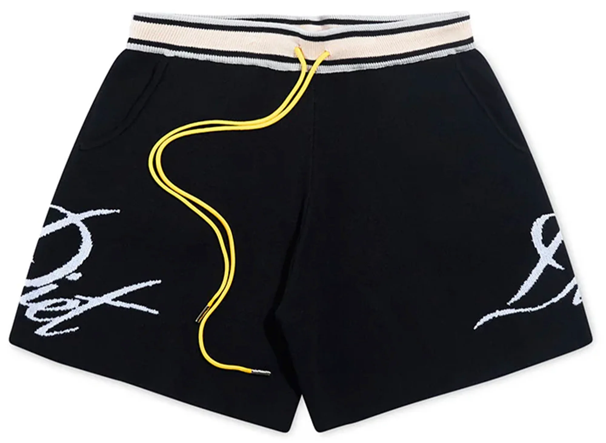 Diet Starts Monday Knitted Script Shorts in Black