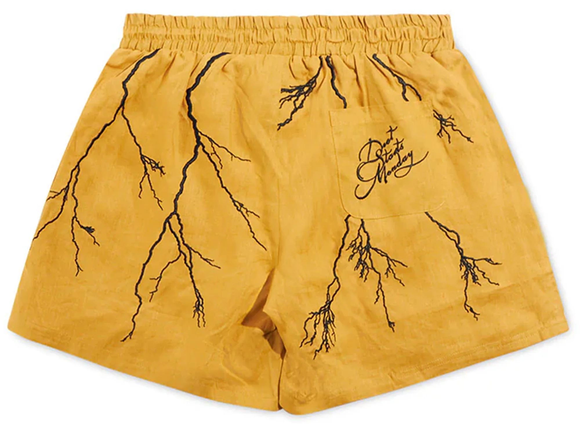 Diet Starts Monday Lightning Shorts in Yellow - Image 2
