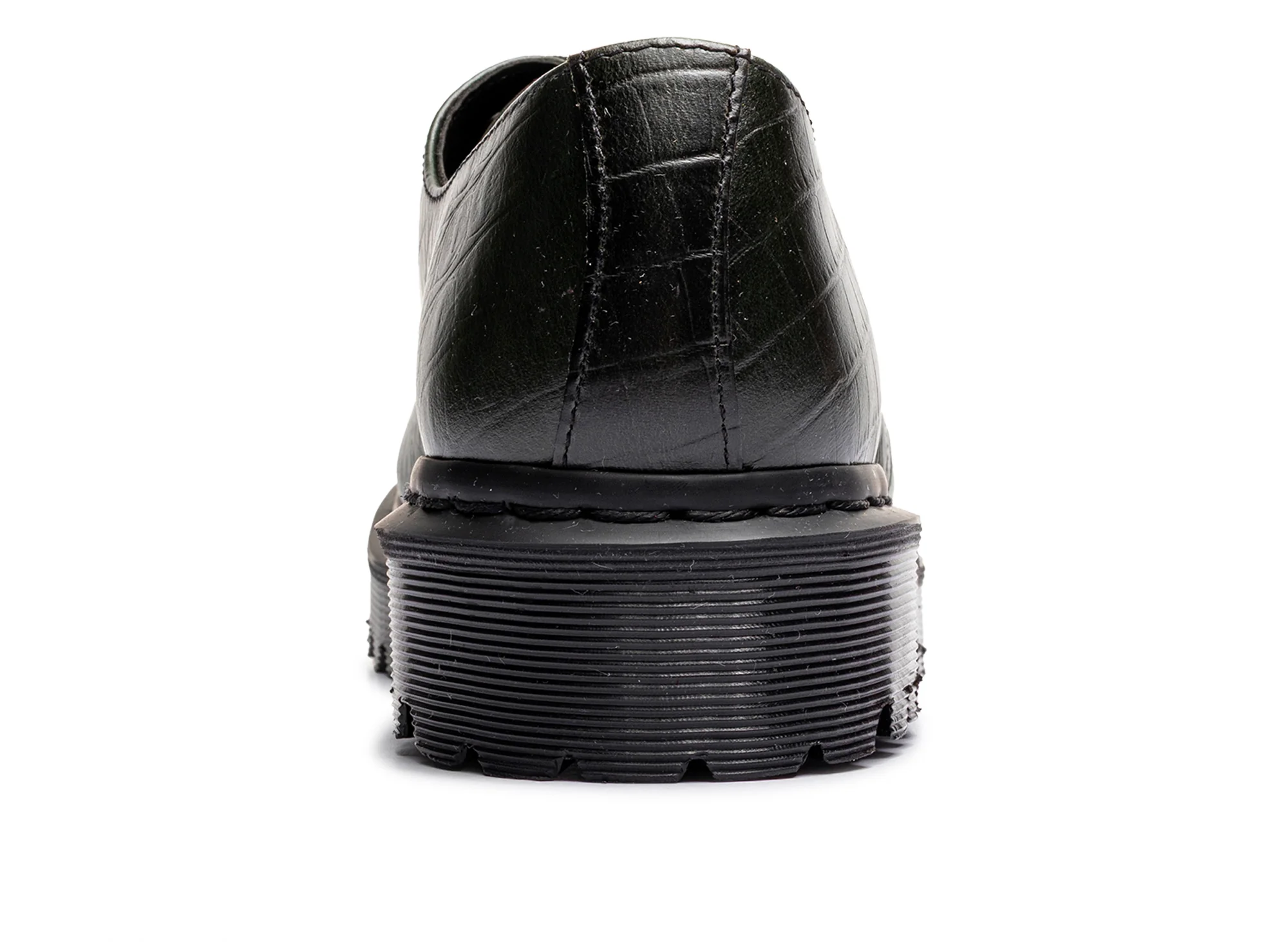 Dr. Martens Crocodile 1461 Bex Steel Toe Leather Shoes in Forest Green - Image 3