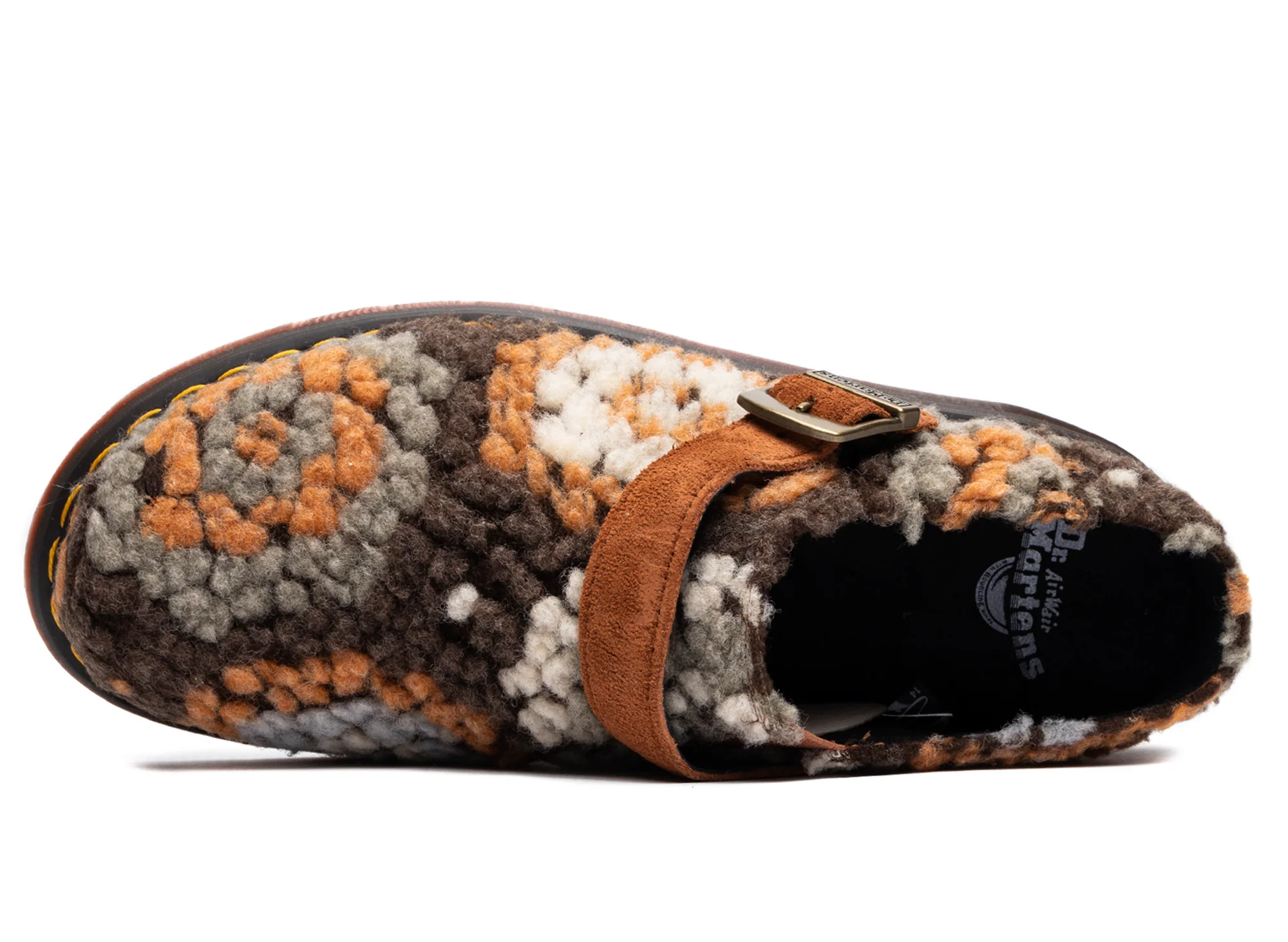 Dr. Martens Isham Crochet Wool Suede Mules in Tan - Image 3