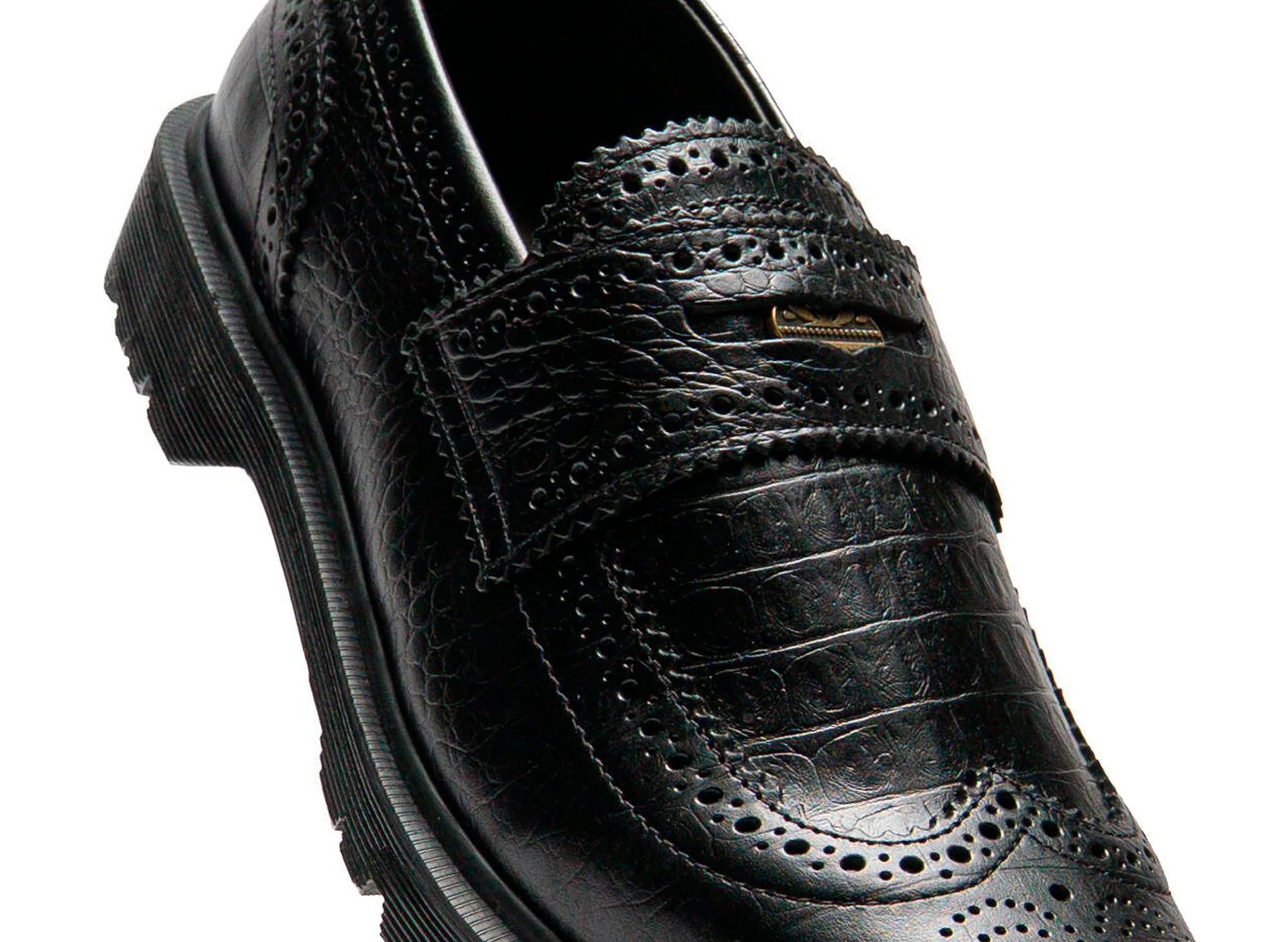 Dr. Martens Penton Brogue Emboss Leather Loafers in Black - Image 3