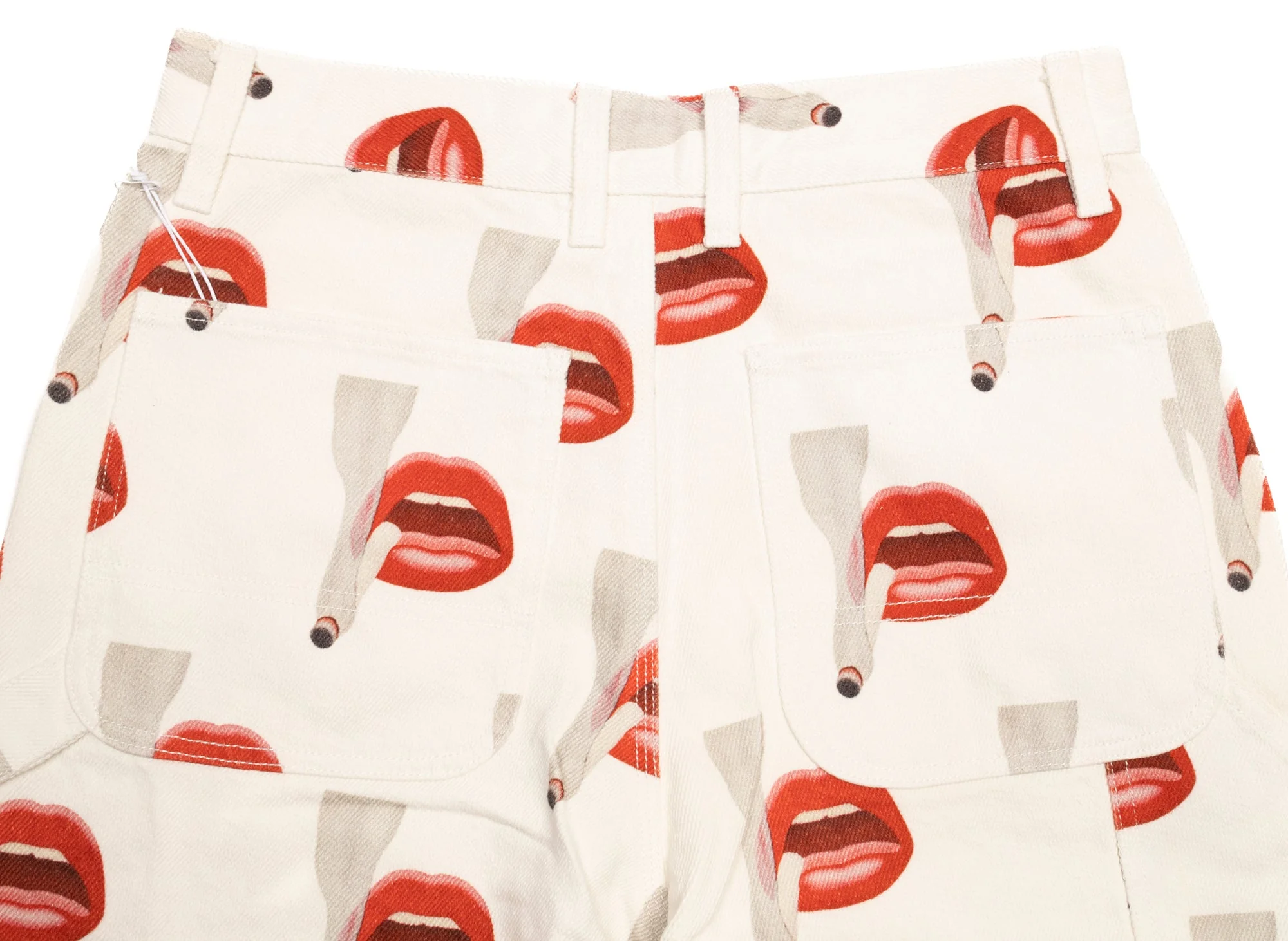 Emotionally Unavailable x Tom Wesselmann Smoking Lips Work Pants - Image 2
