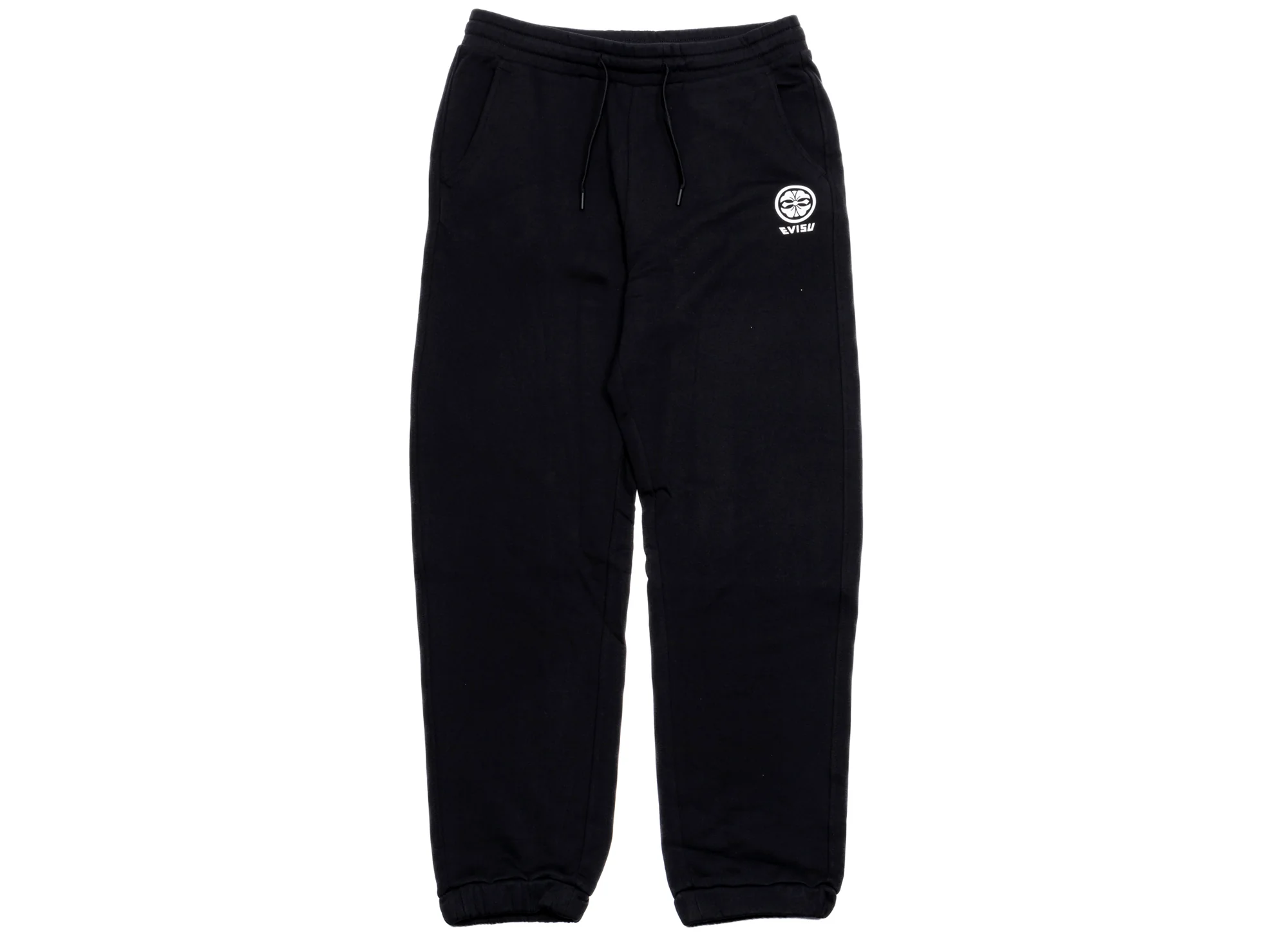 Evisu Brush Seagull Screen Print Sweatpants in Black - Image 3