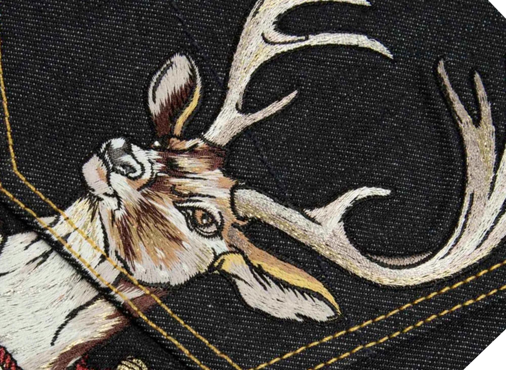 Evisu Deer & Seagull Embroidery Slim Fit Selvedge Denim Jeans - Image 3