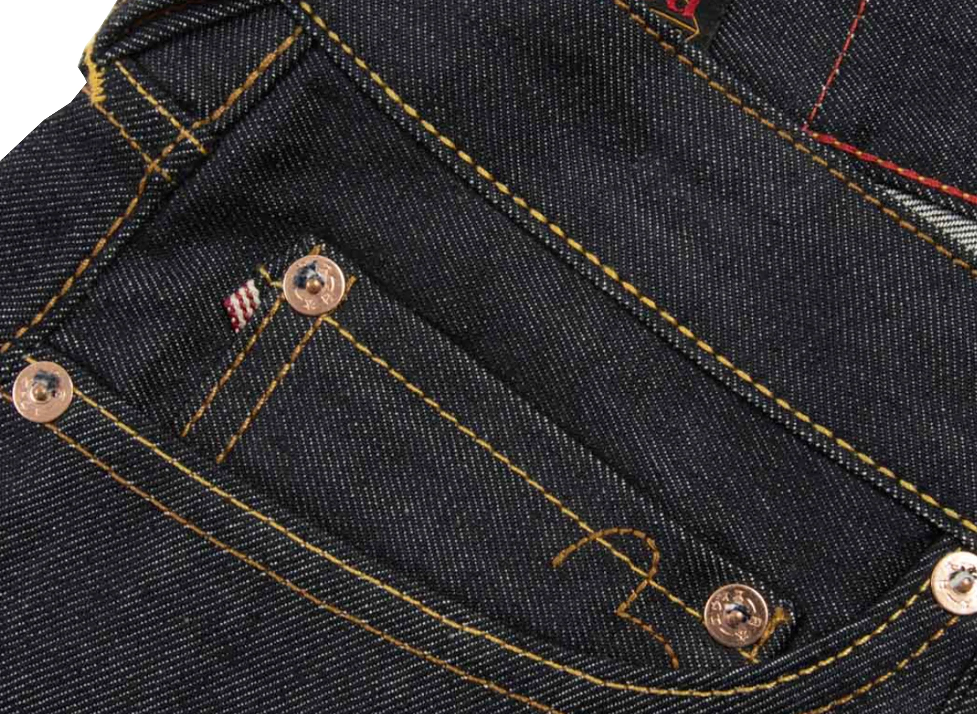 Evisu Deer & Seagull Embroidery Slim Fit Selvedge Denim Jeans - Image 4