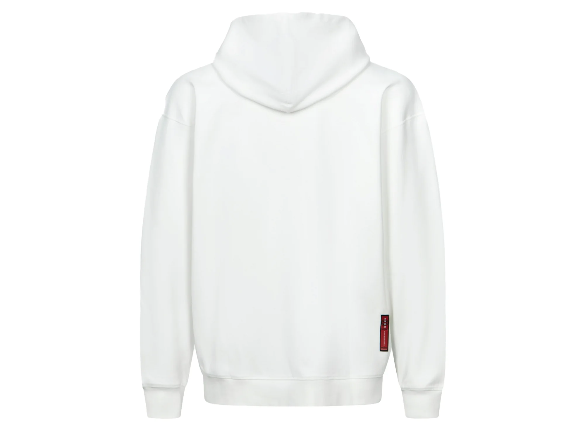 Evisu Deer & Treasure Pattern Seagull Print Loose Fit Hoodie in White - Image 2