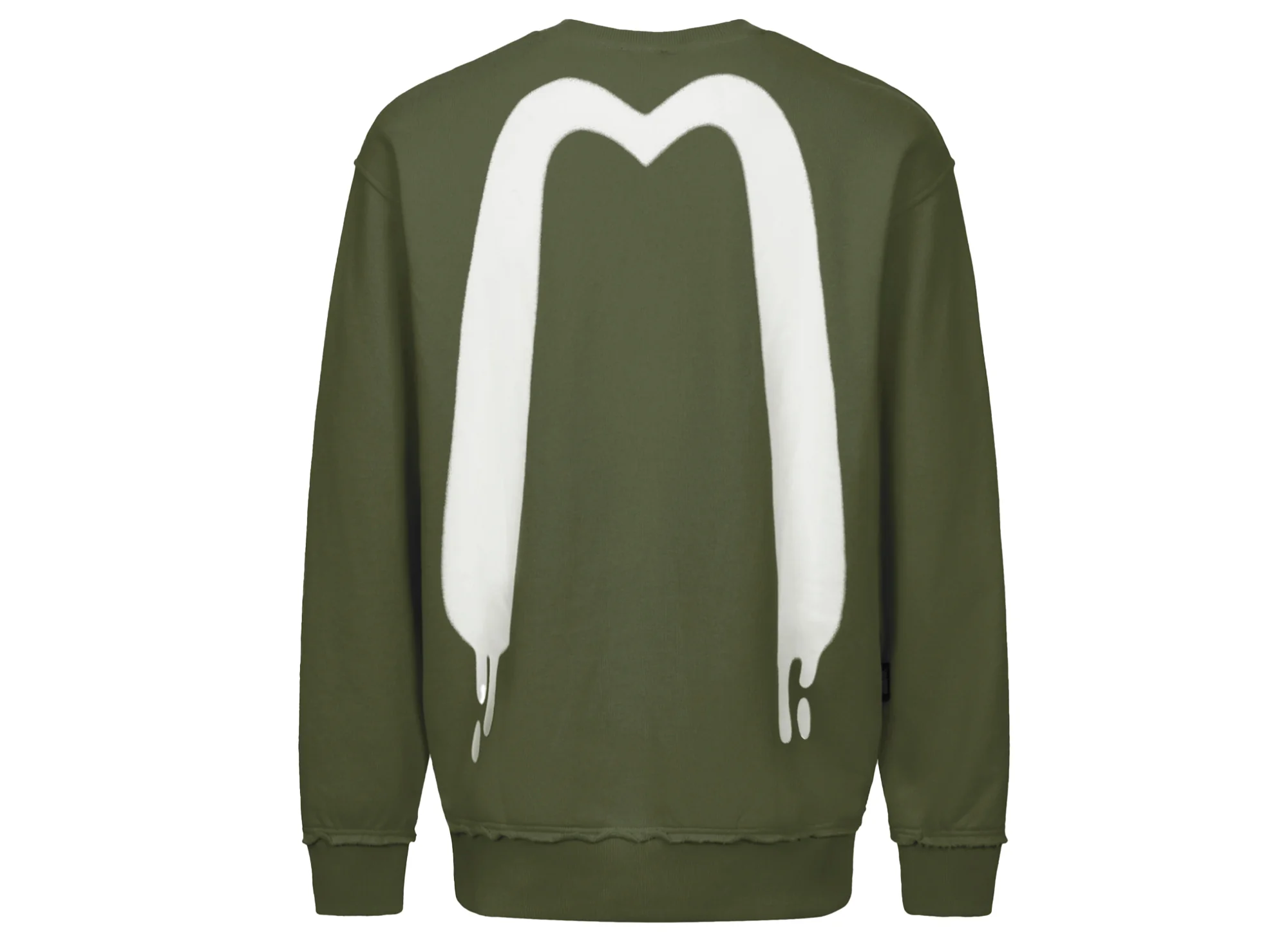Evisu Graffiti Daicock & Kamon Print Relaxed Fit Crewneck in Green - Image 2