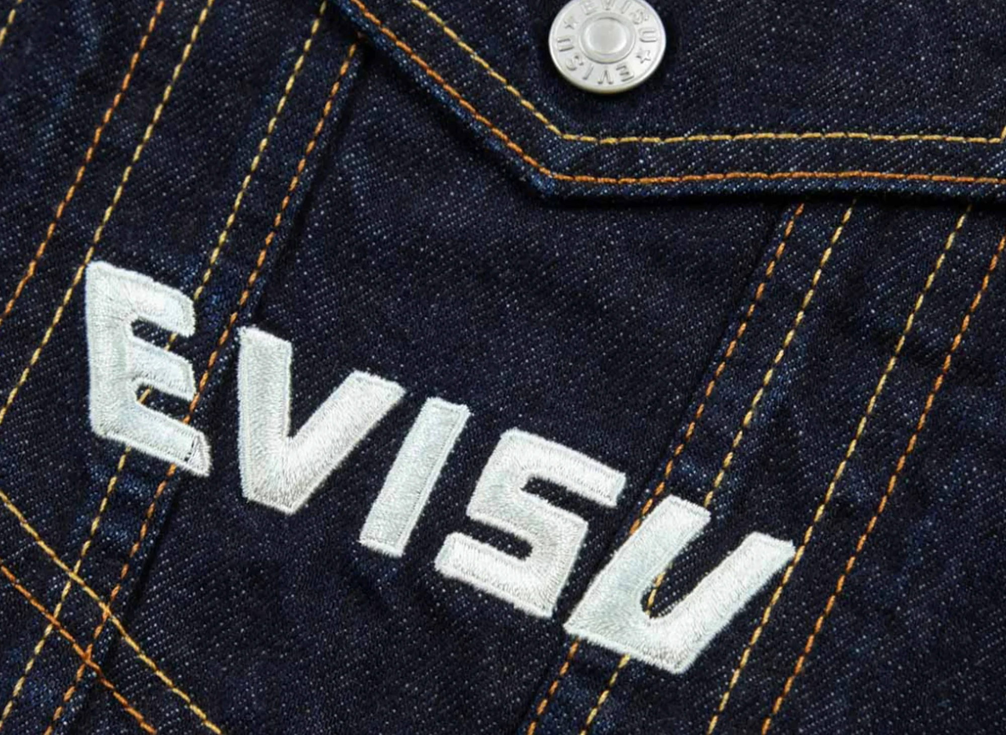 Evisu Monogram Daicock Printed Denim Jacket - Image 4