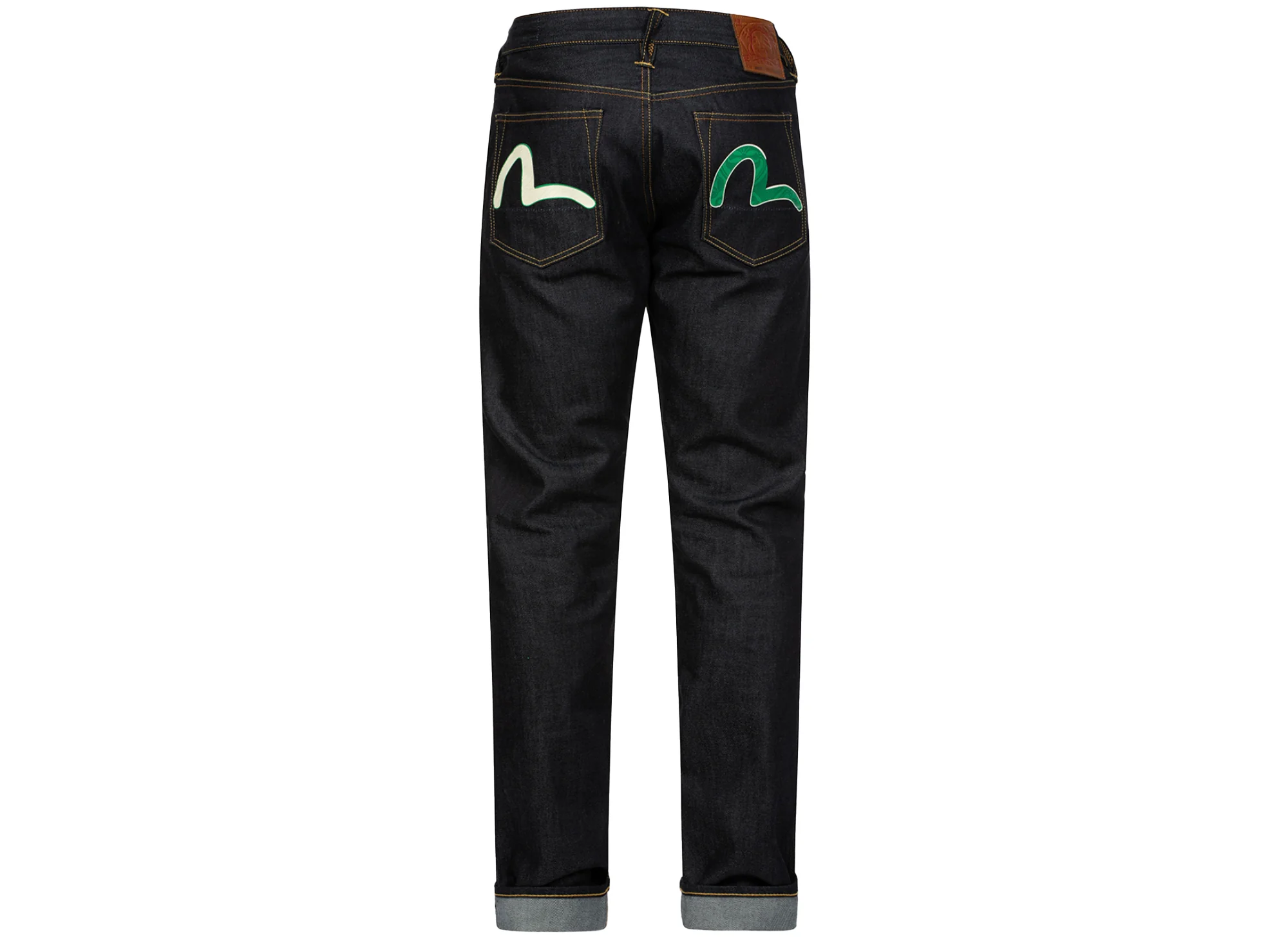 Evisu Seagull Embossed Printed Carrot Fit Denim Jeans - Image 2