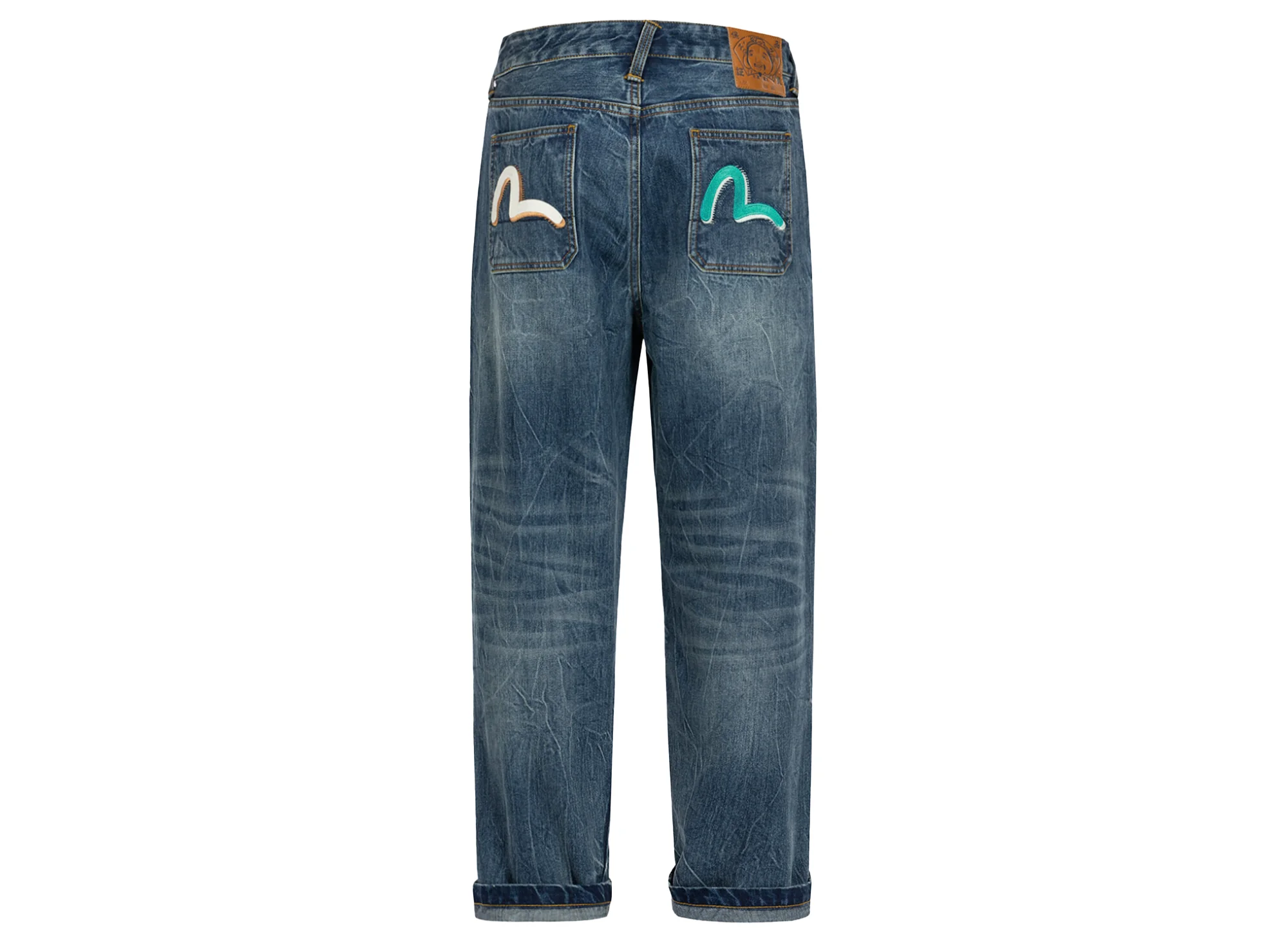 Evisu Seagull Printed and Embroidered Relax Fit Jeans - Image 2