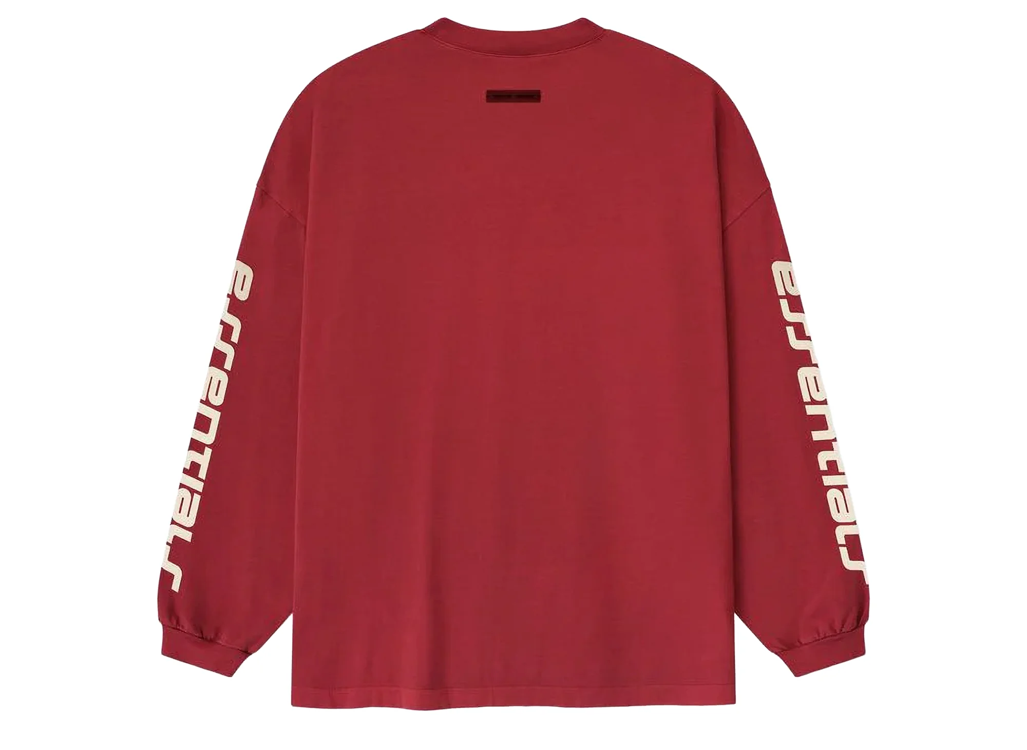 Fear of God Essentials 90's Long Sleeve Tee 'Crimson' - Image 2
