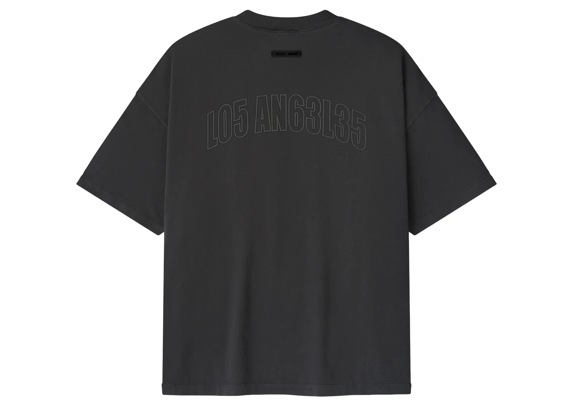 Fear of God Essentials 90's Short Sleeve Tee Los Angeles 'Vintage Black' - Image 2