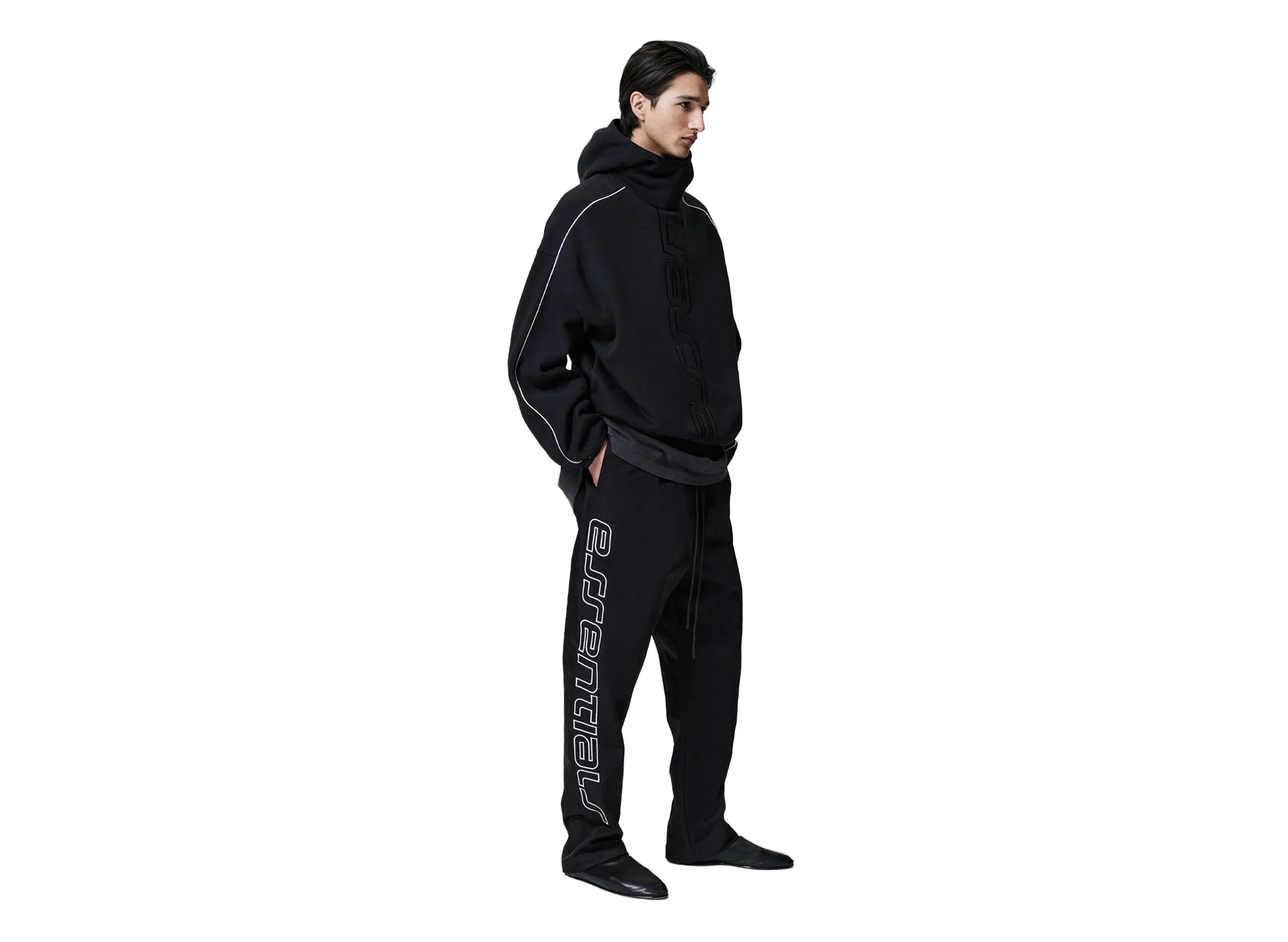 Fear of God Essentials Active Trace Relaxed Sweatpant 'Vintage Black' - Image 4