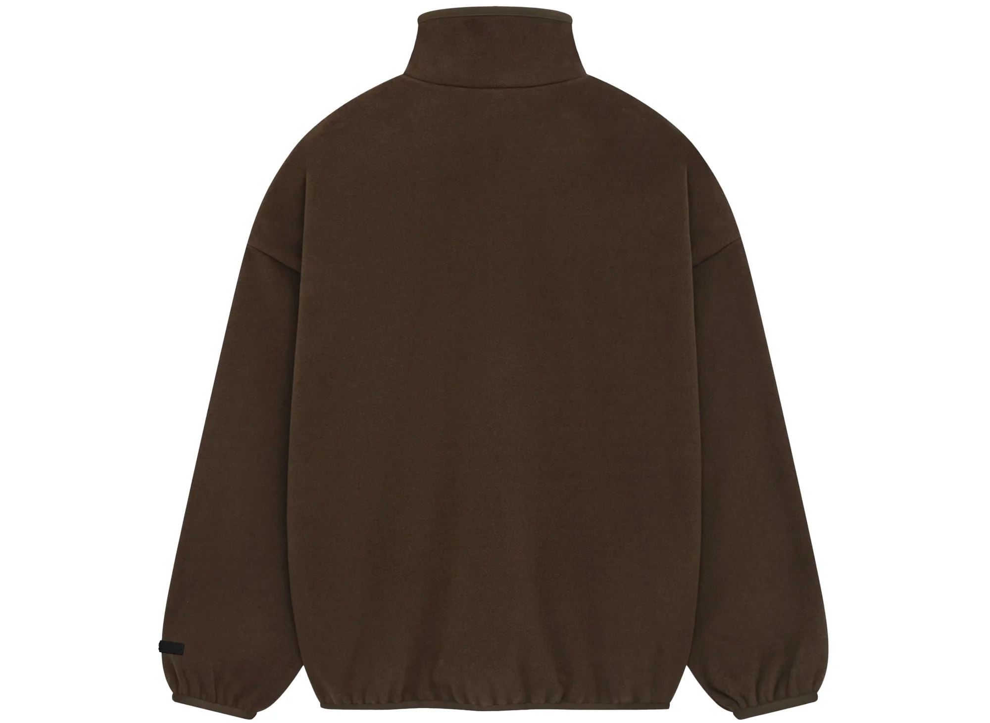 Fear of God Essentials Brushed Half Zip Pullover in Brown - Image 2