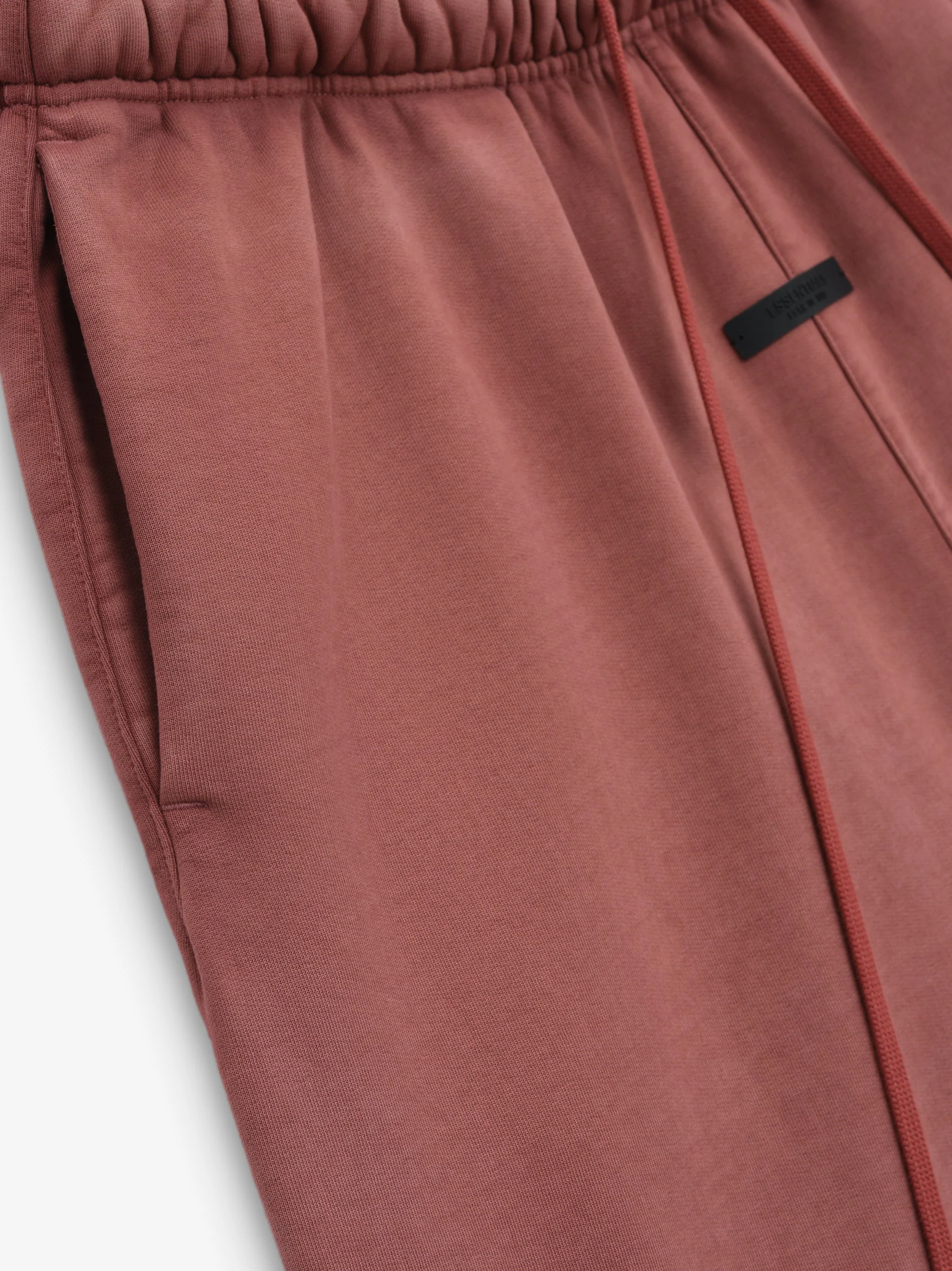 Fear of God Essentials Heavy Fleece Relaxed Sweatpants in Crimson - Image 3