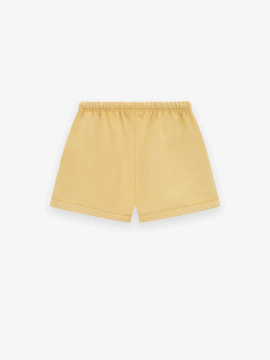 Fear of God Essentials Heavy Fleece Soccer Shorts in Amber - Image 2