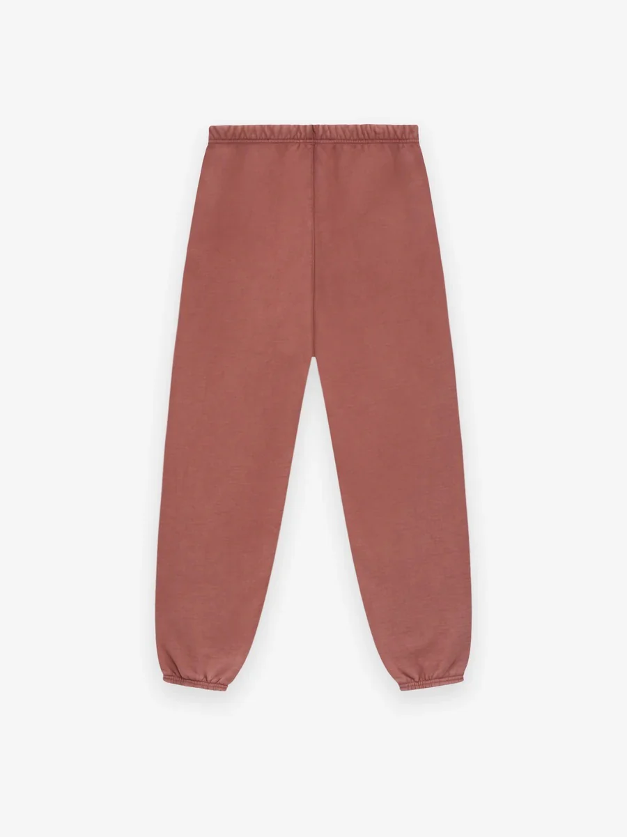 Fear of God Essentials Heavy Fleece Sweatpants in Crimson - Image 2