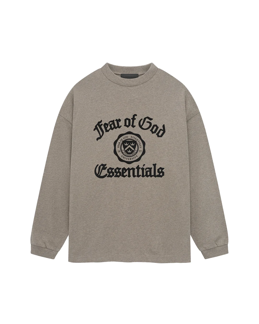 Fear of God Essentials Heavy L/S Tee in Heather Grey