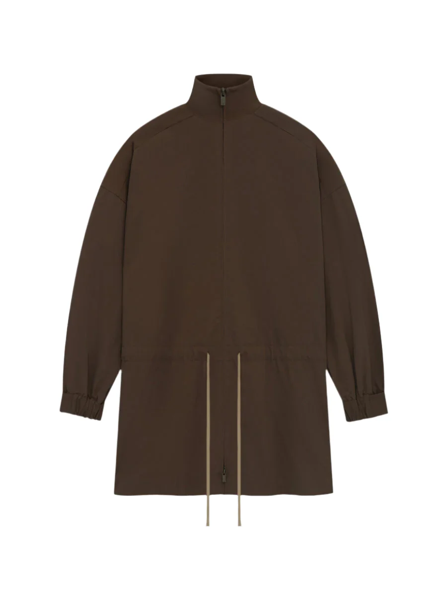 Fear of God Essentials Military Nylon Mockneck Anorak in Brown