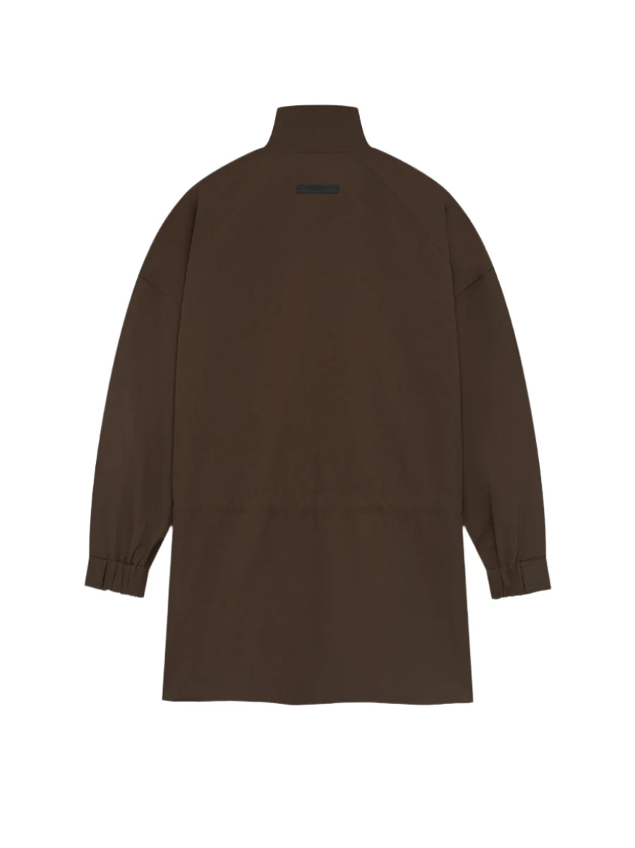 Fear of God Essentials Military Nylon Mockneck Anorak in Brown - Image 2