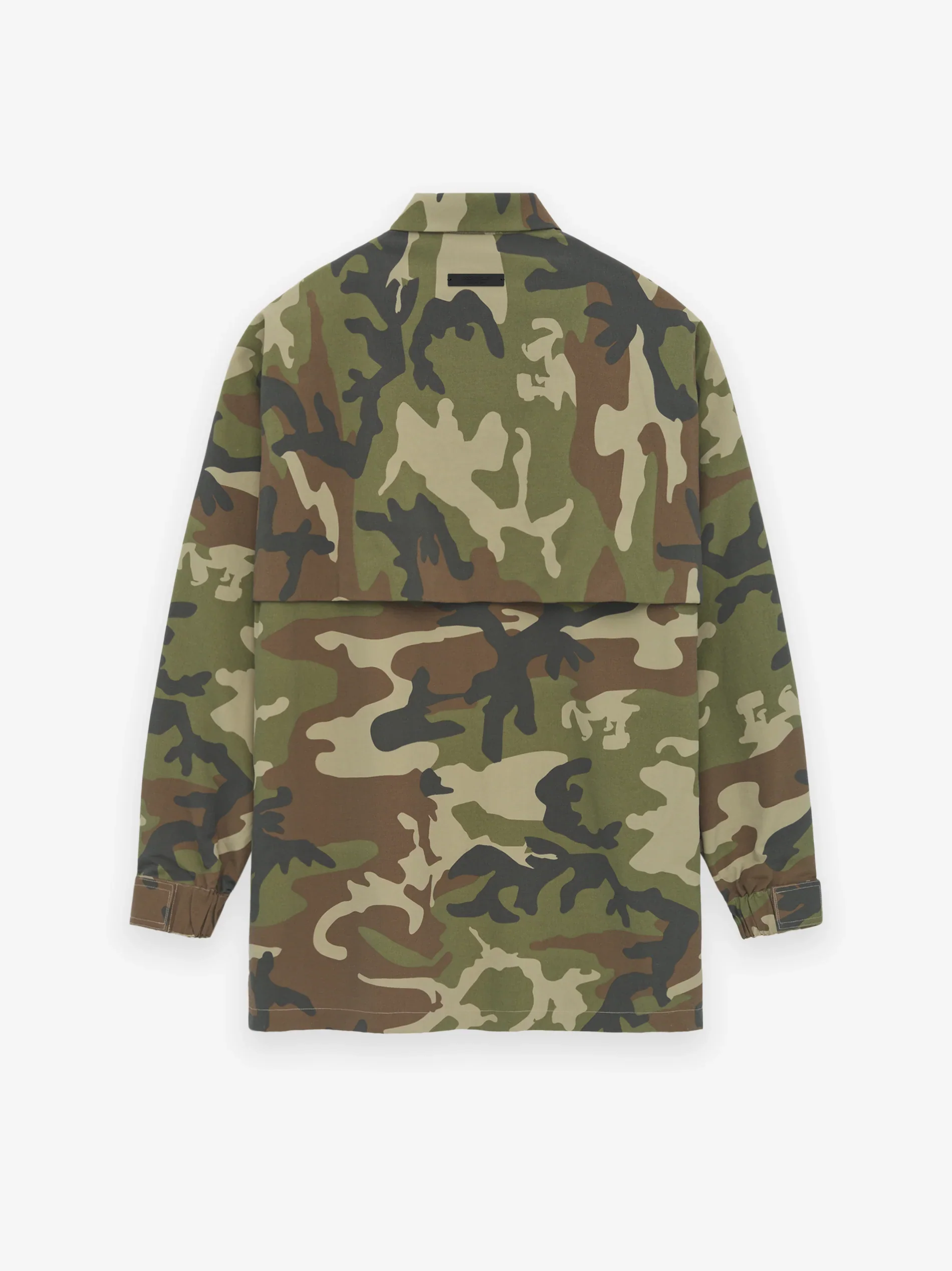 Fear of God Essentials Military Nylon Overshirt in Woodland Camo - Image 2
