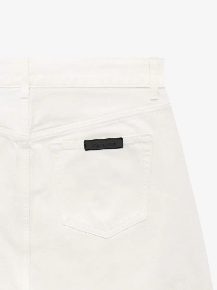 Fear of God Essentials Relaxed 5 Pocket Jeans in Cloud Dancer - Image 4