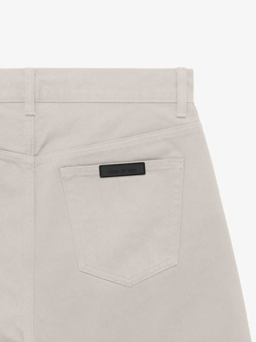 Fear of God Essentials Relaxed 5 Pocket Jeans in Silver Cloud - Image 4