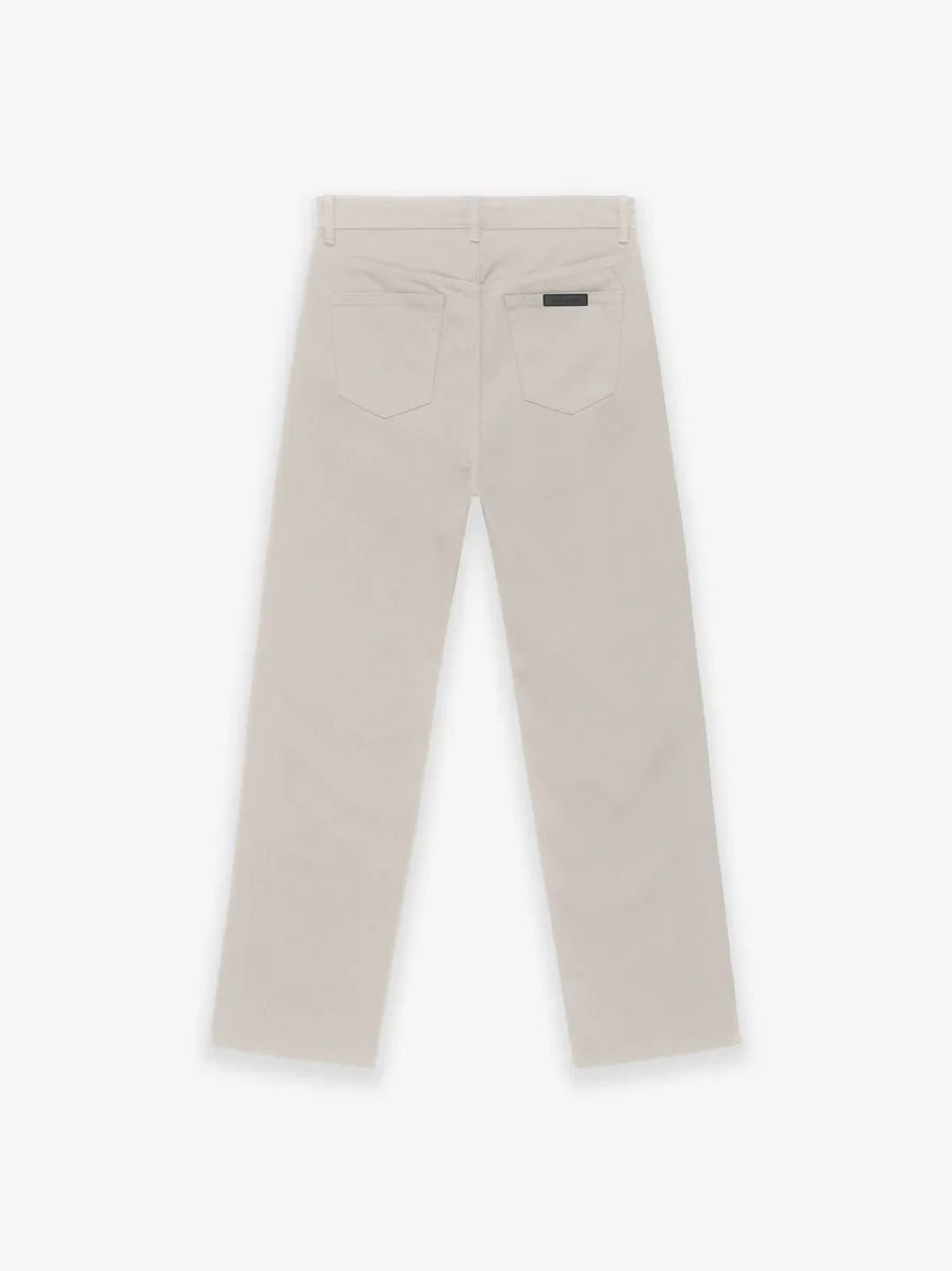 Fear of God Essentials Relaxed 5 Pocket Jeans in Silver Cloud - Image 5
