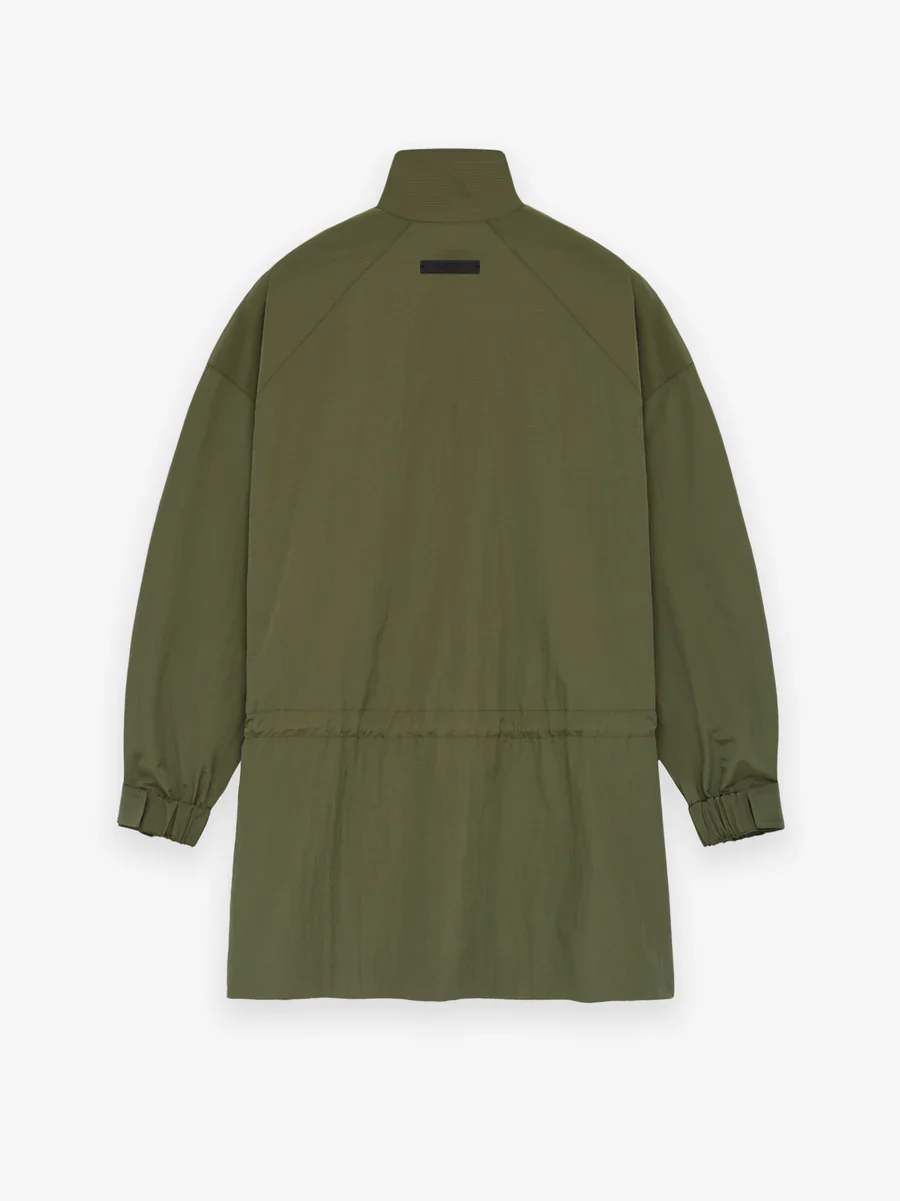 Fear of God Essentials Ripstop Mockneck Anorak in Military - Image 2