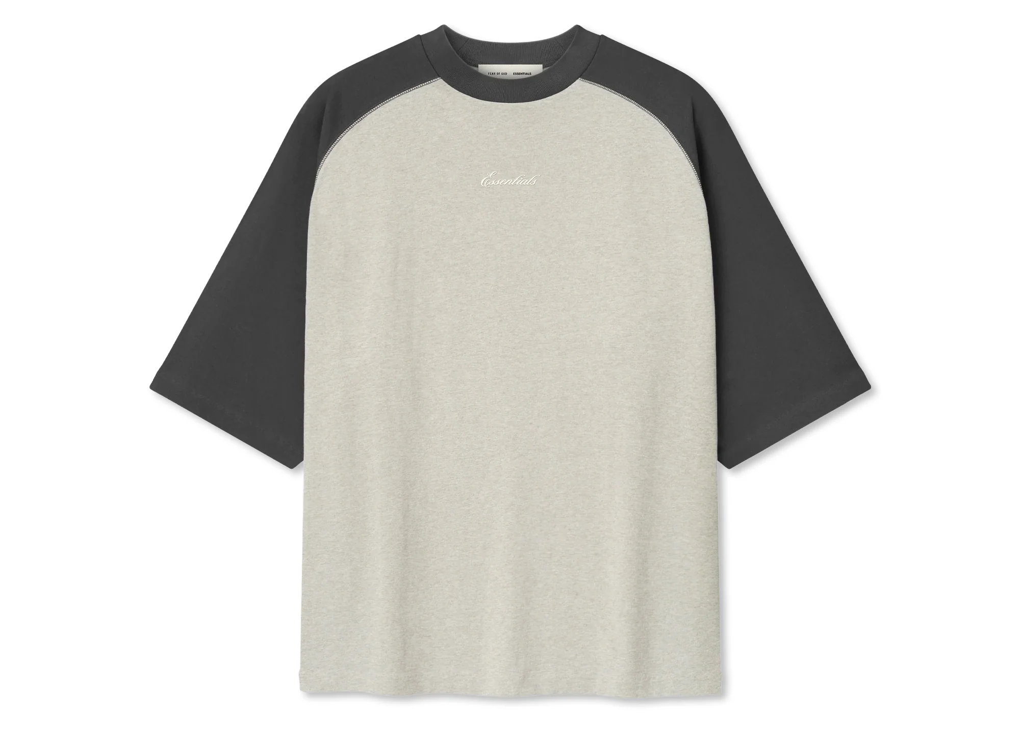 Fear of God Essentials Signature Baseball Tee 'Heather Stone / Iron Grey'