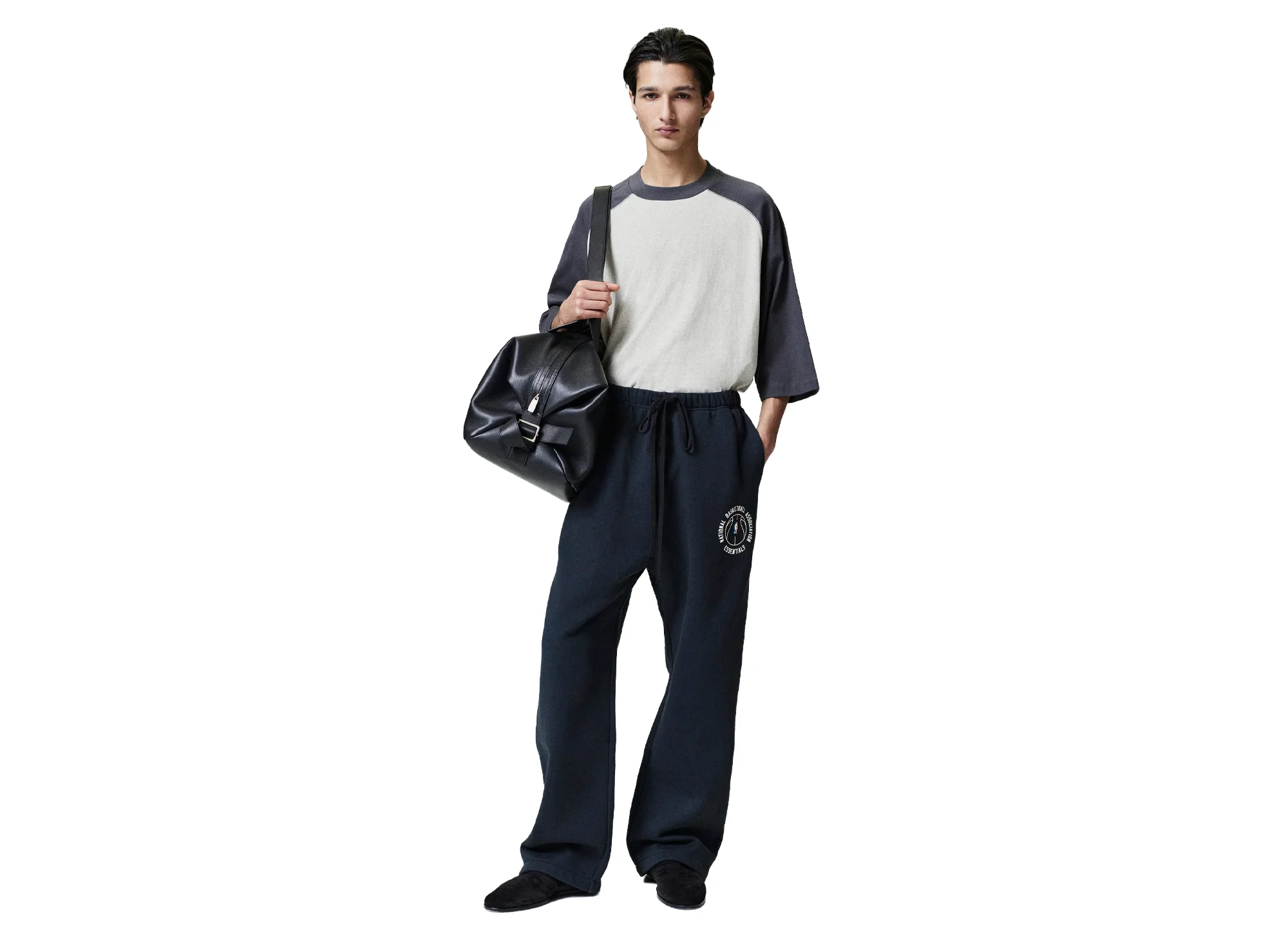 Fear of God Essentials Signature Baseball Tee 'Heather Stone / Iron Grey' - Image 4