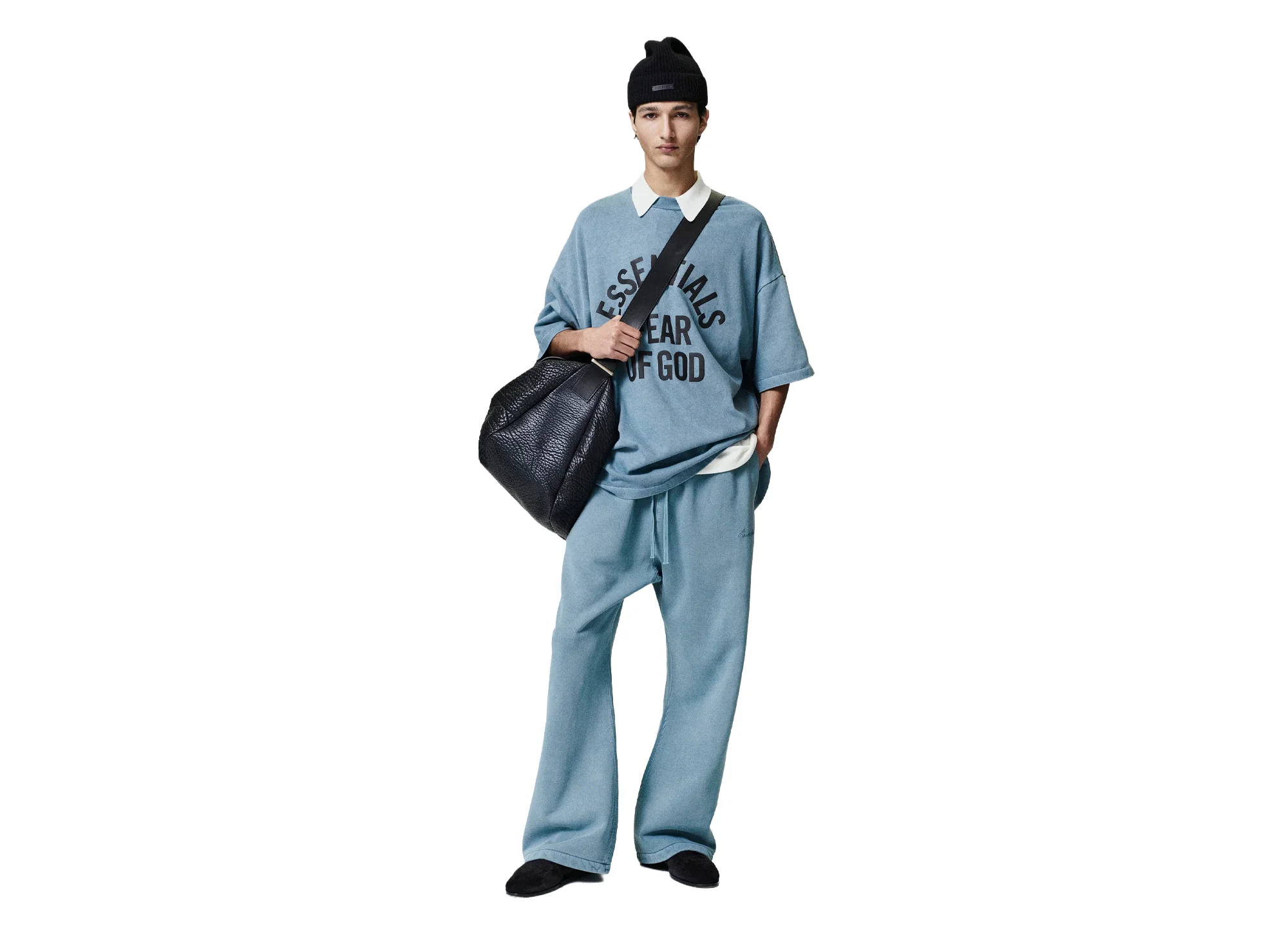 Fear of God Essentials Signature Classic Fit Flare Sweatpant 'Faded Coastal' - Image 4