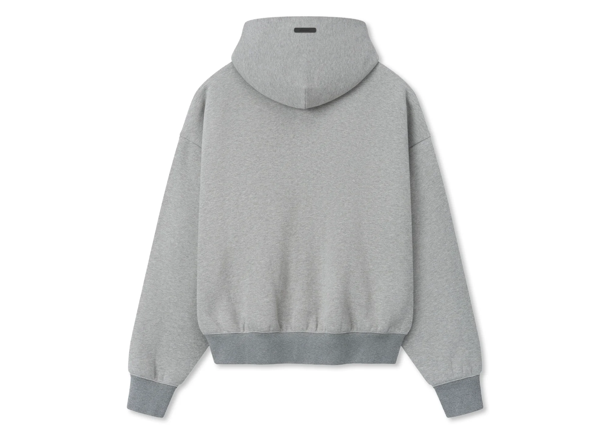 Fear of God Essentials Signature Classic Full Zip Hoodie 'Concrete Heather' - Image 2