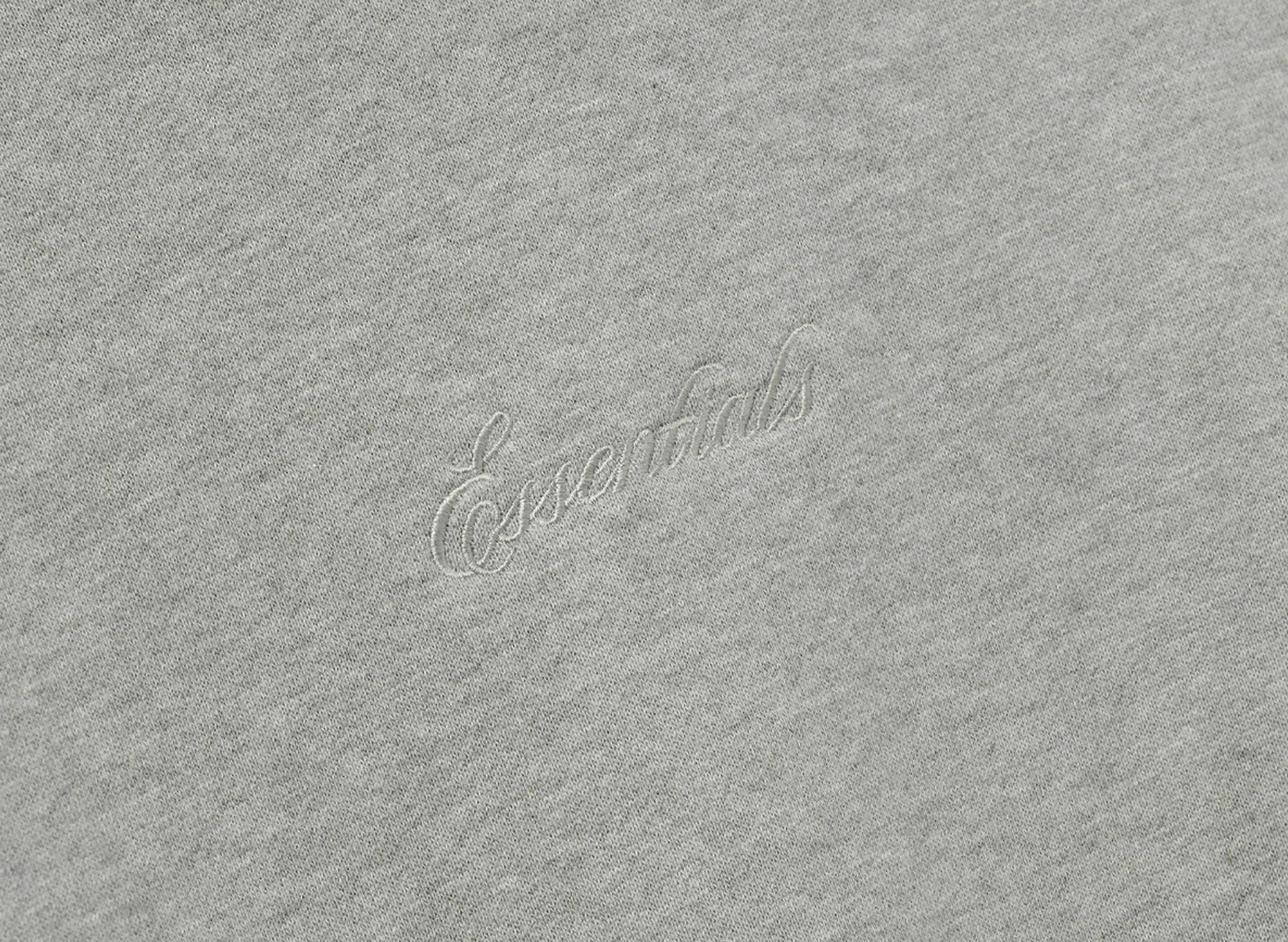 Fear of God Essentials Signature Classic Hoodie 'Concrete Heather' - Image 3