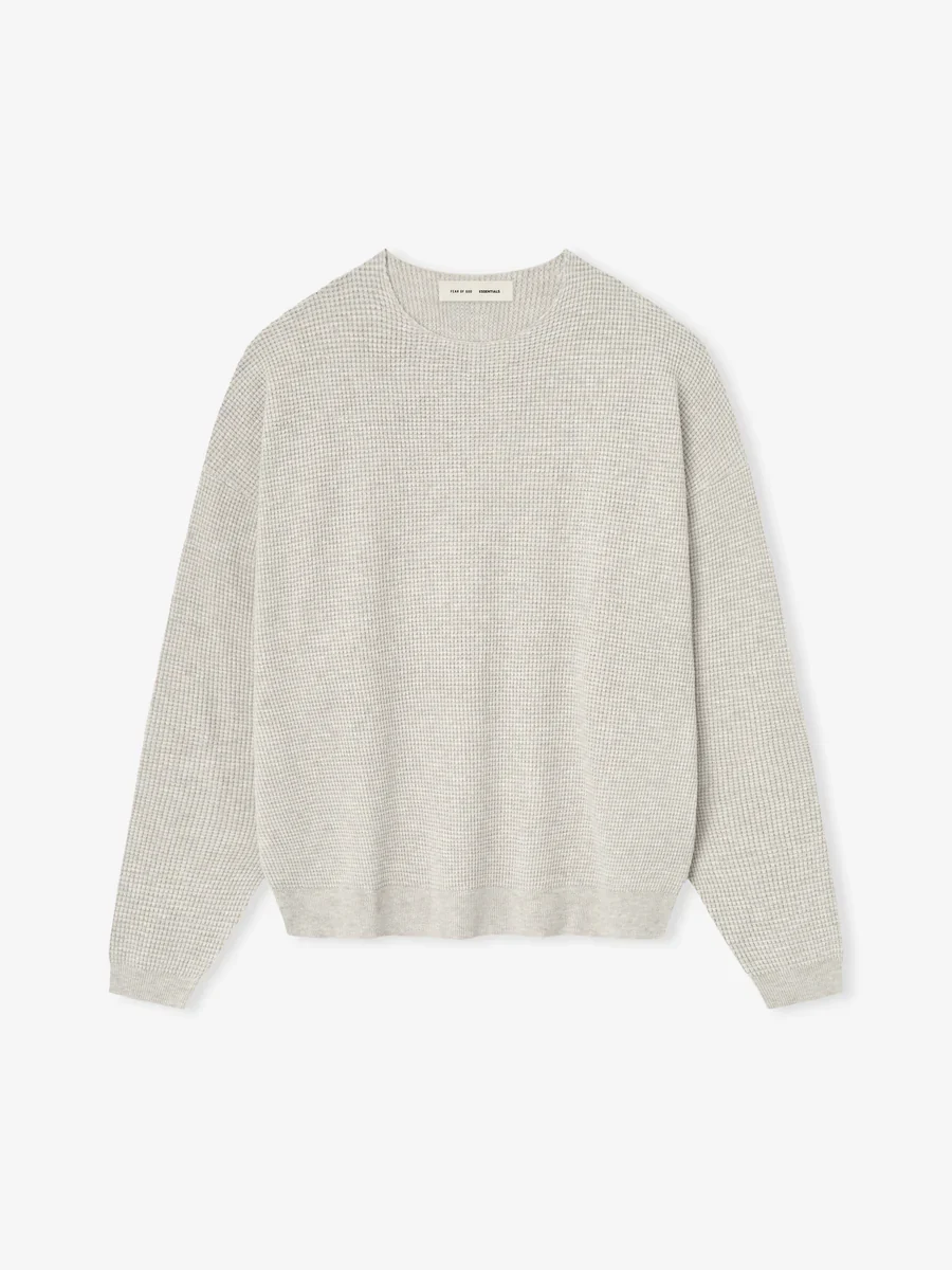 Fear of God Essentials Waffle Long Sleeve Crewneck Sweater